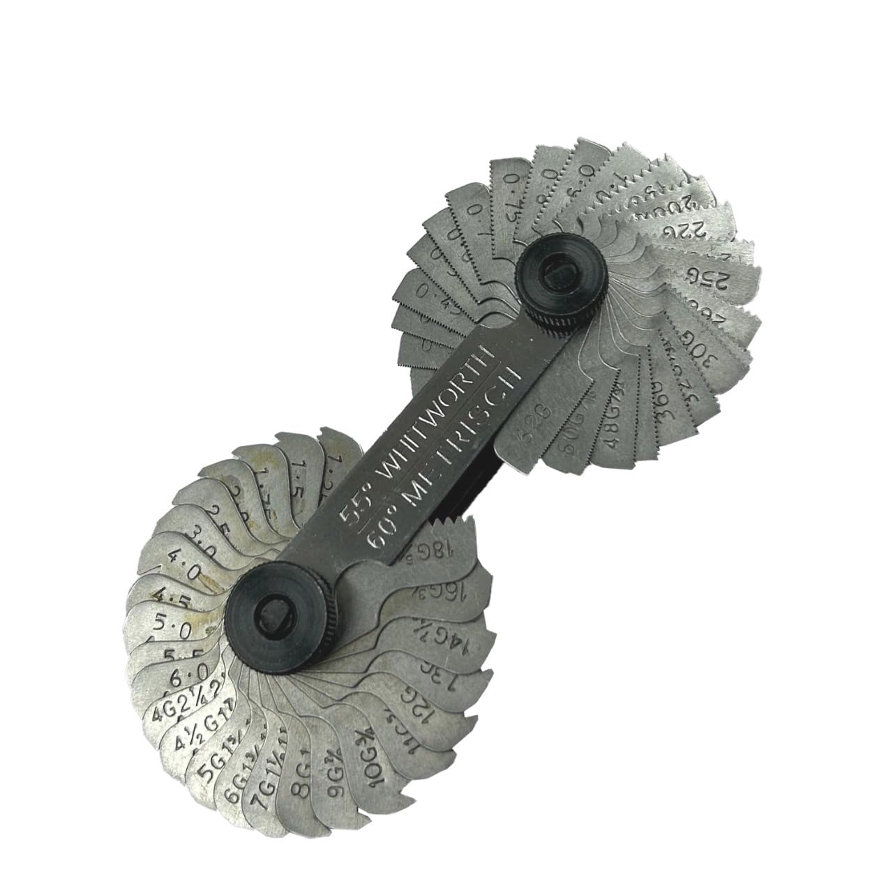 British Whitworth BSW & Metric Screw Thread Gauge - 51 Blades Precision Measuring Tool for Bolts, Nuts, and Fasteners | Ideal for DIY, Automotive, and Industrial Applications