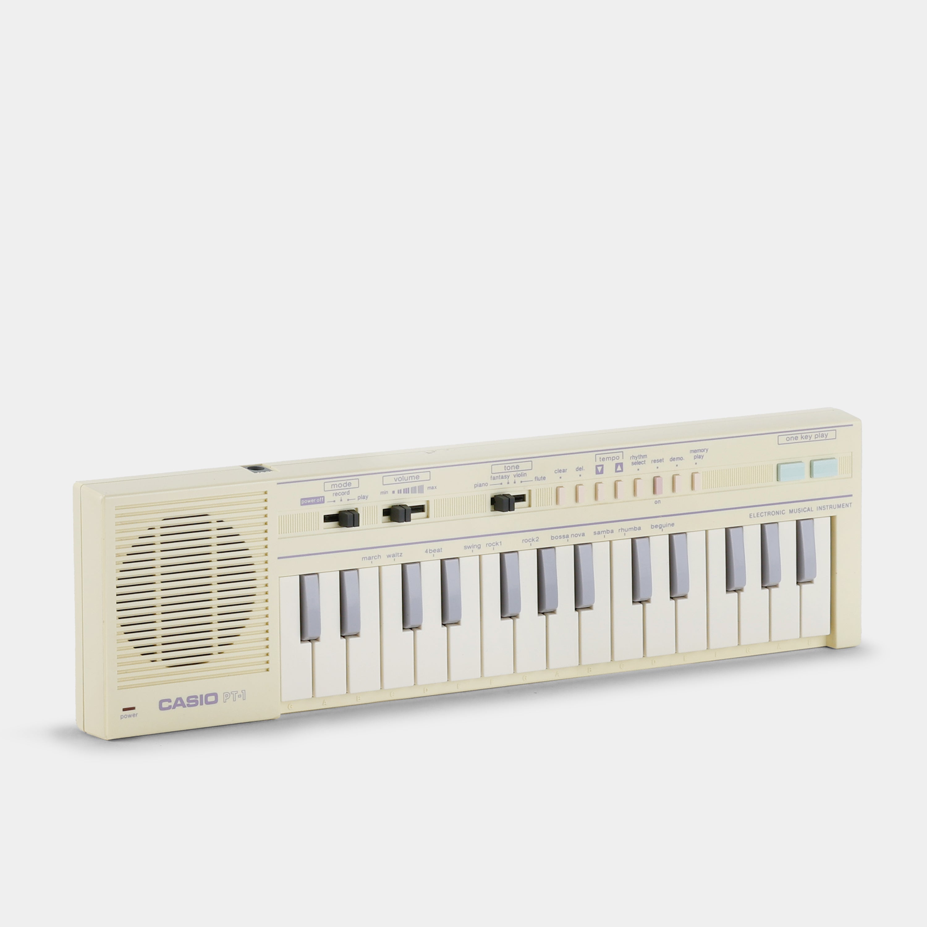 Casio PT-1 Pastel Synthesizer Keyboard - 37 Mini Keys, Portable Electronic Piano for Beginners, Kids & Travel - Perfect for Home Practice, Music Lessons & On-the-Go Play