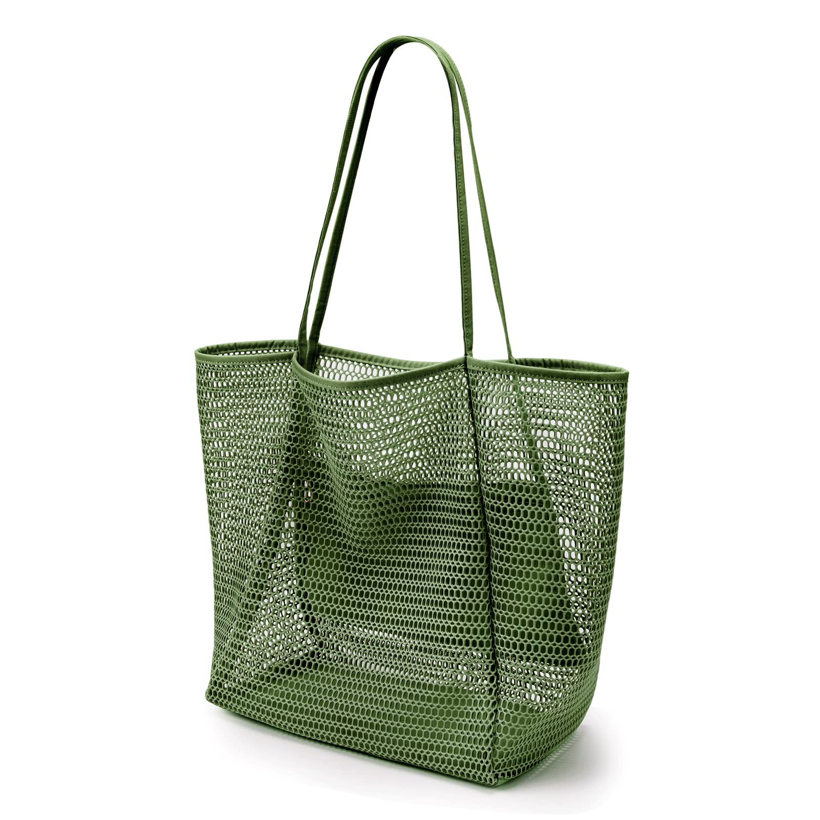 KALIDI Foldable Mesh Beach Tote Bag - 23L Lightweight Shoulder Bag for Women | Perfect for Beach, Picnic, Vacation & Summer Outings