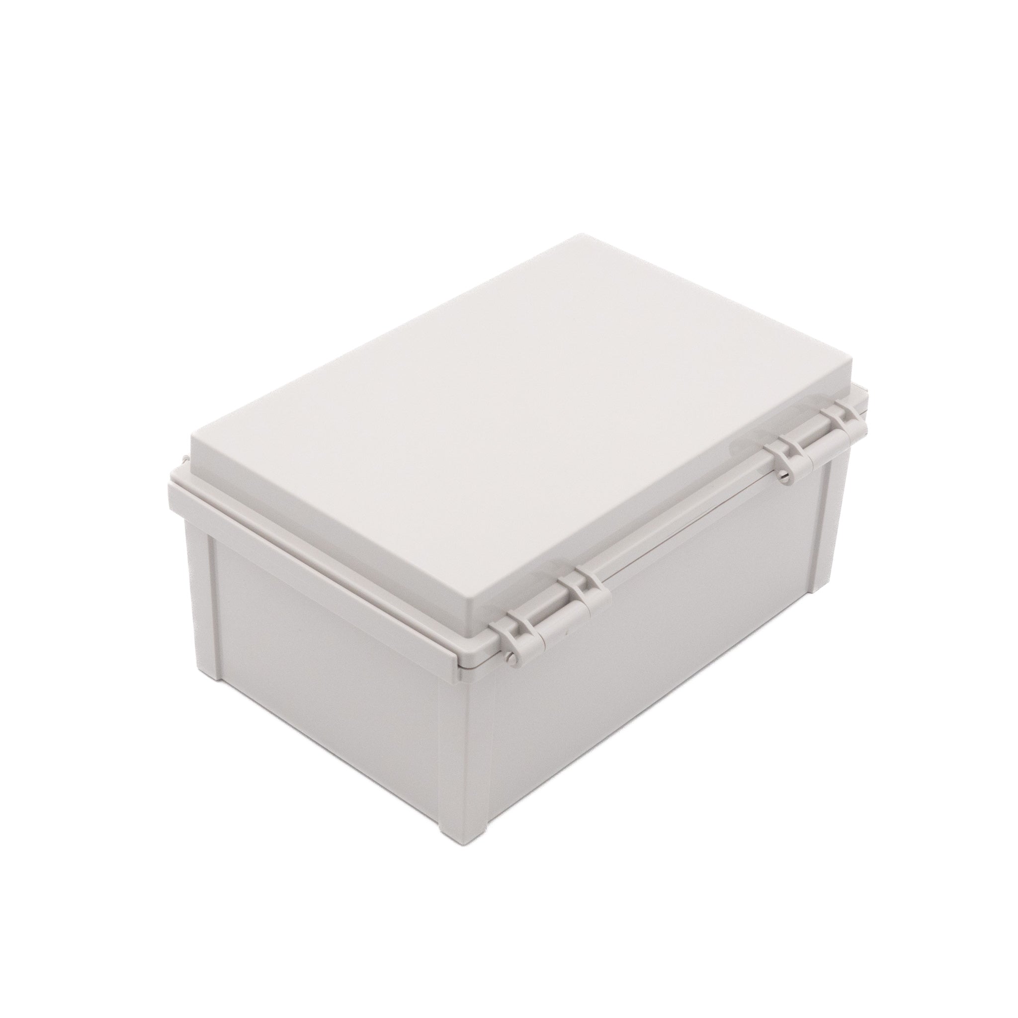 Boxco Q Series 7.87 x 11.81 x 5.51 Inches (200 x 300 x 140mm) Waterproof Plastic Enclosure - IP67 Rated, IK08 Impact Resistant, ABS Material with Grey Hinged Cover - Ideal for Outdoor Electronics, Industrial Equipment & DIY Projects