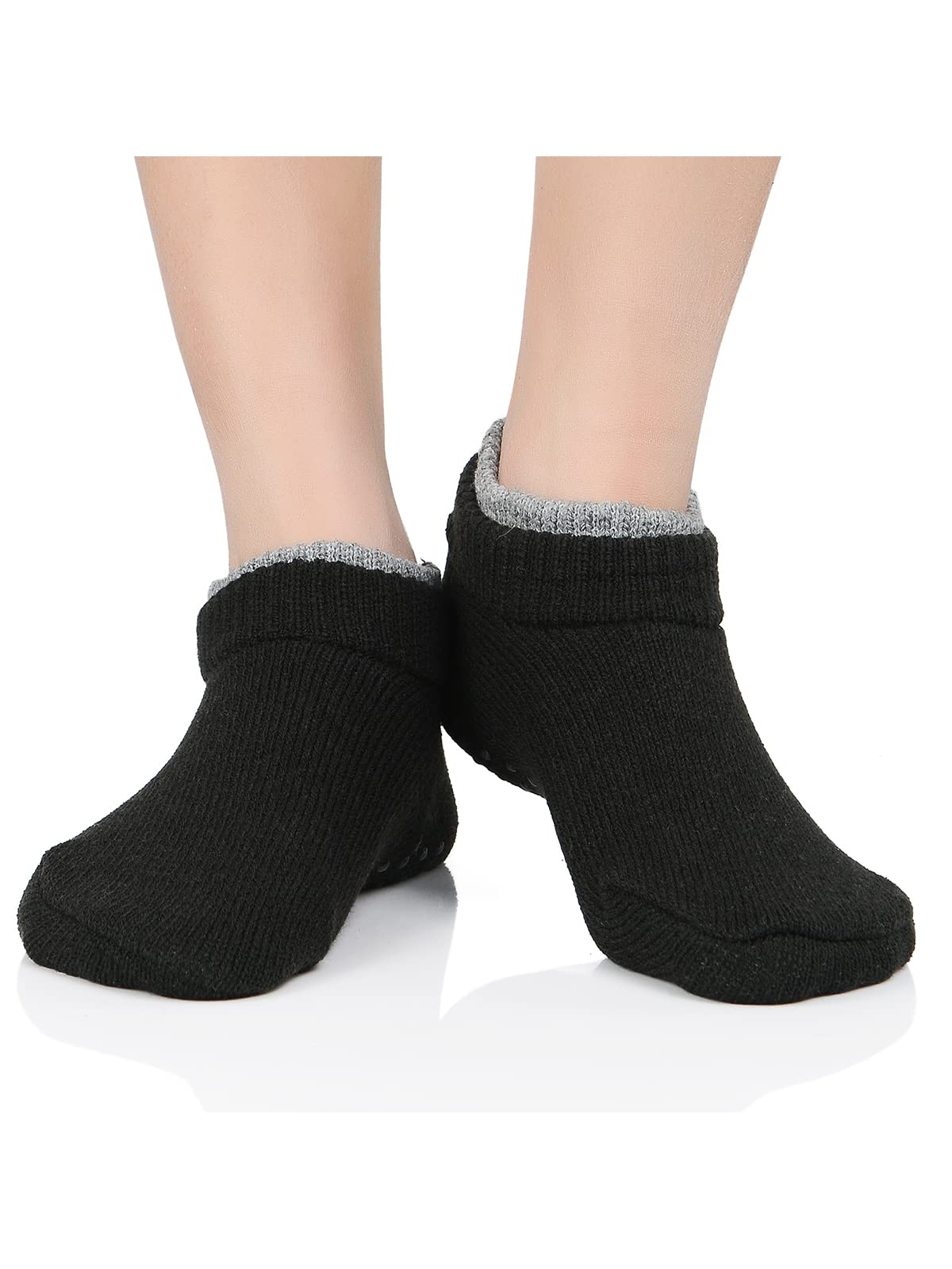 Century Star Non-Slip Grip Socks for Women - Warm Cozy Anti-Slip Athletic Socks with Grippers - Perfect for Yoga, Pilates, Home & Winter Wear