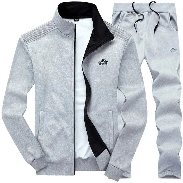 Men's Casual Fleece Jogger Two Piece Set - Comfortable Lounge Wear for Home, Gym & Outdoor Activities