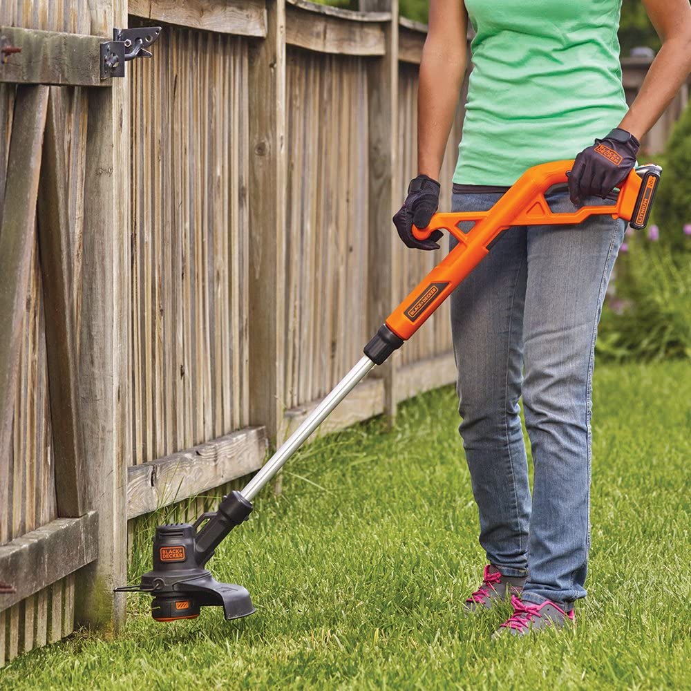 BLACK + DECKER 20V Max Cordless Grass Trimmer & Sweeper Combo Kit - Refurbished with Full Warranty (LCC221) - Perfect for Lawn Care, Yard Maintenance & Landscaping