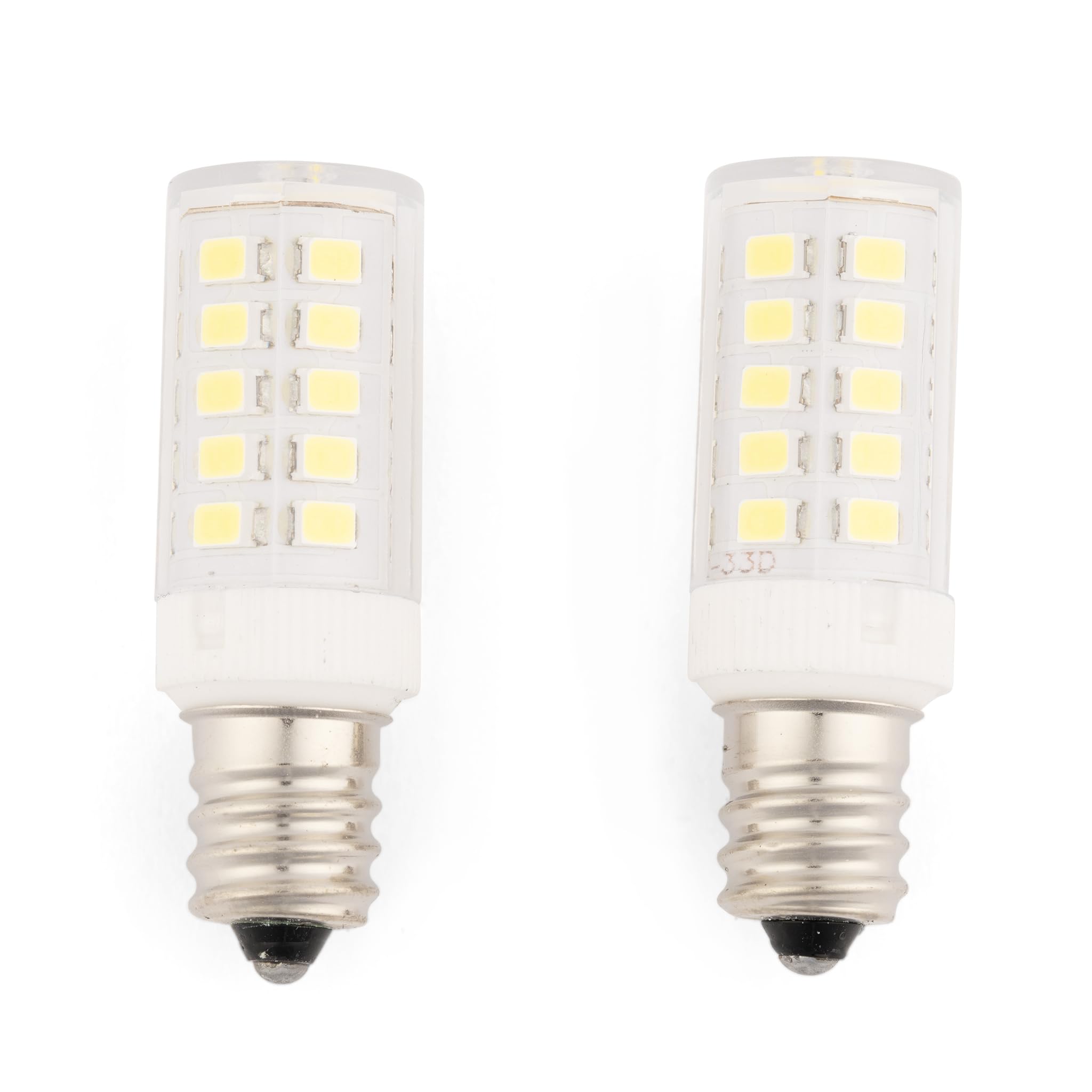 JERDON LED Light Bulbs for Makeup Mirrors - 6000K Cool White (2 Pack) - Energy Efficient Replacement Bulbs - Perfect for Vanity, Bathroom & Dressing Room Lighting