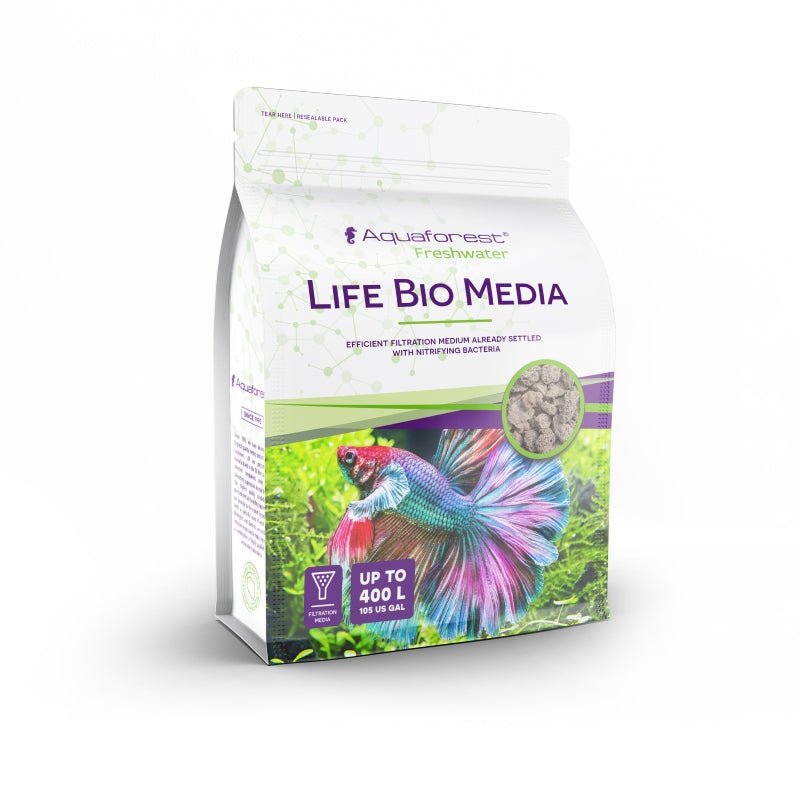 Aquaforest Life Bio Media 1000ml - Premium Biological Filter Media with Beneficial Bacteria for Saltwater & Freshwater Aquariums - Ideal for Marine Tanks, Reef Systems & Fish Tanks