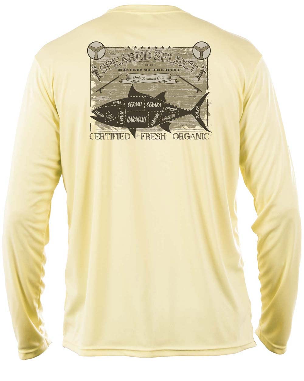 UV UPF 50+ Spearfishing Shirt - Long Sleeve Sun Protection Rash Guard for Men & Women | Ideal for Tuna Fishing, Spearfishing, and Water Sports