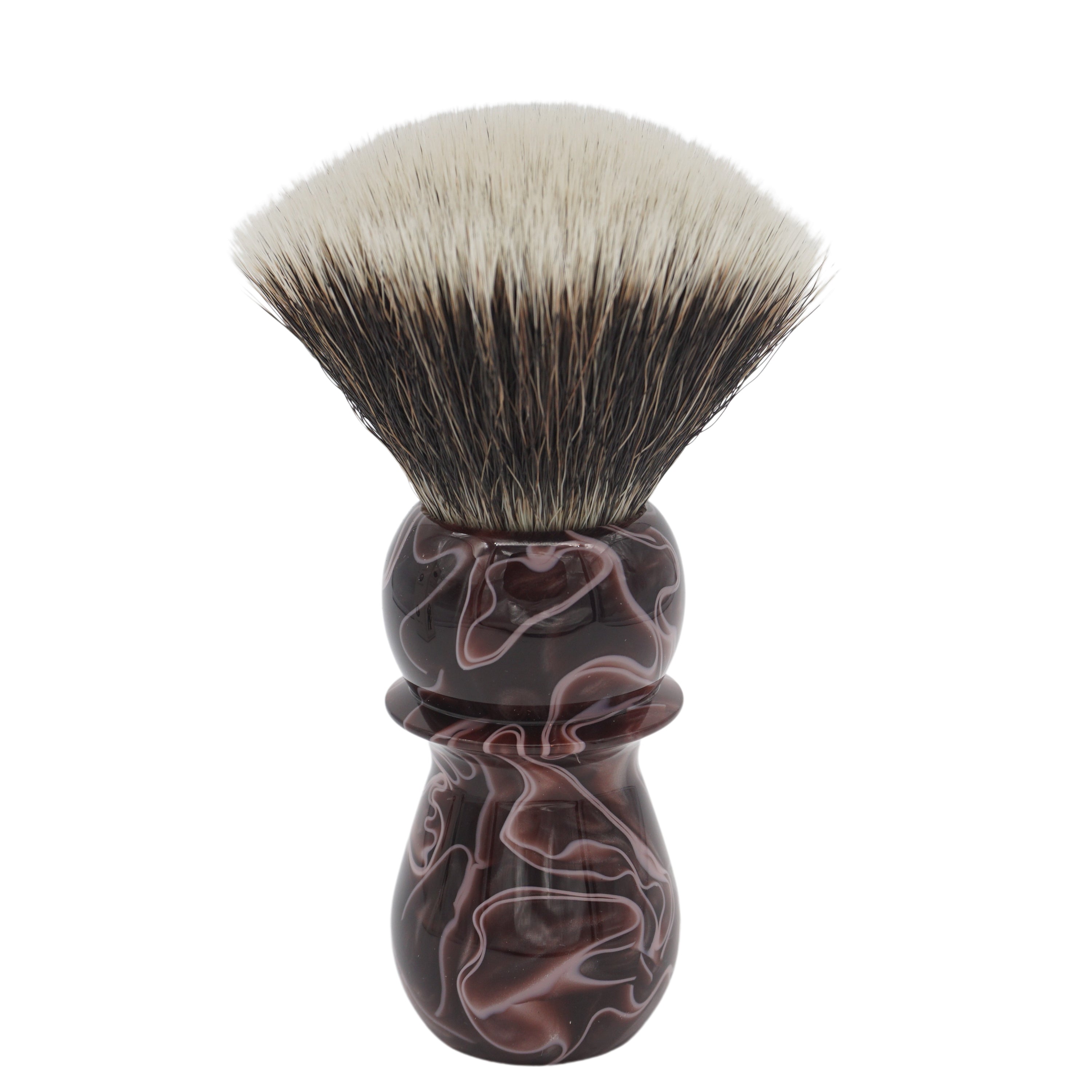 AP Shave Co. 24mm G5C Synthetic Shaving Brush - Premium Soft Bristles for Men, Brown Handle - Perfect for Wet Shaving & Beard Care Routine at Home or Travel