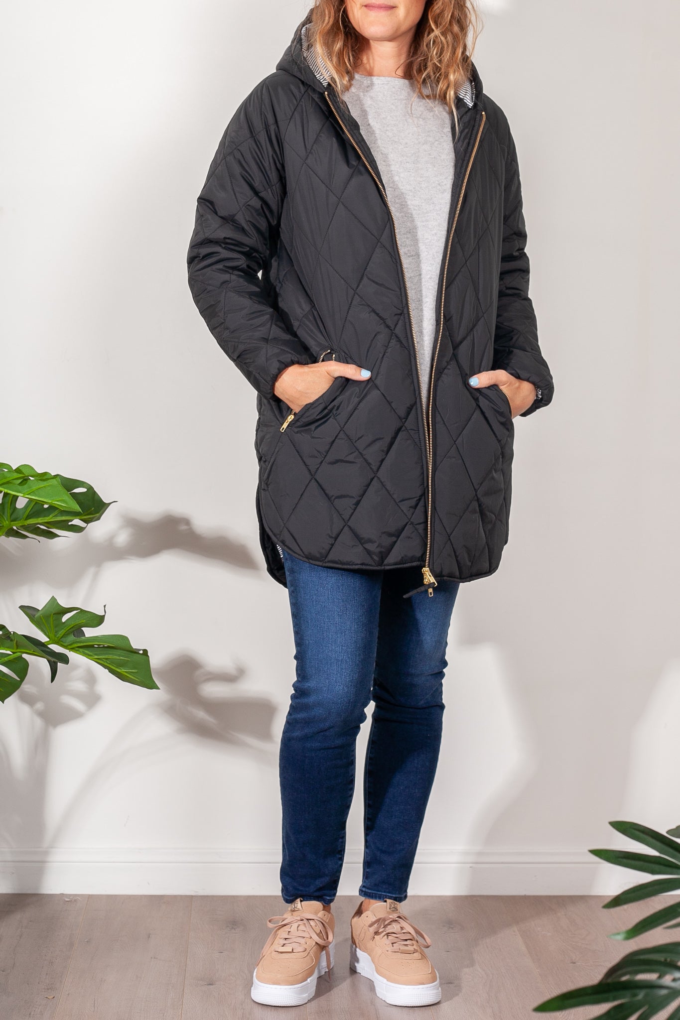 Bande Studio Queenie Quilted Parker Jacket - Women's Lightweight Water-Resistant Coat for Fall & Winter | Perfect for Outdoor Activities, Commuting, and Casual Wear