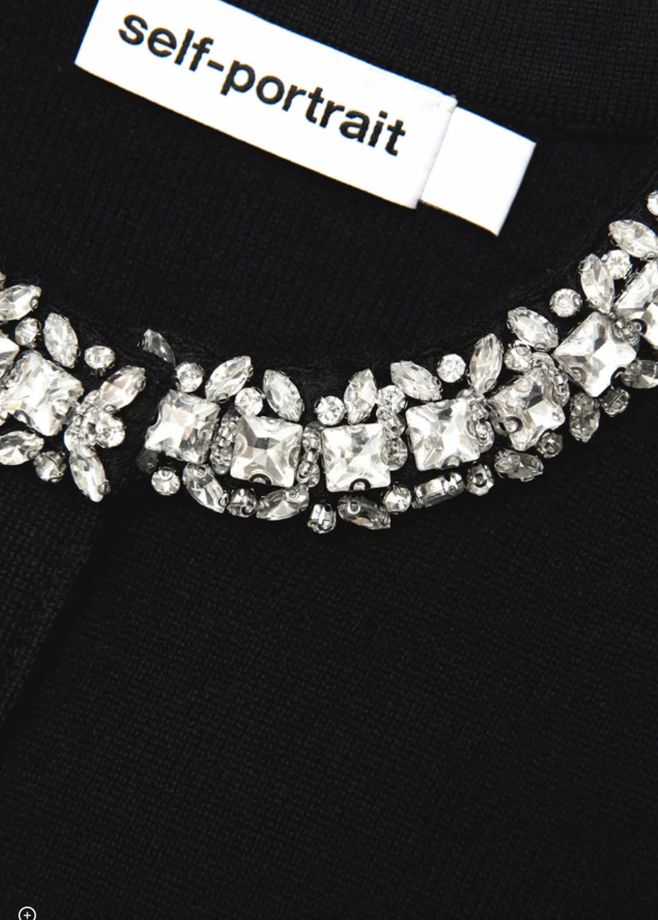 Embellished Cardigan for Women - Black Knit Sweater with Beaded Details | Perfect for Fall Layering & Casual Outfits