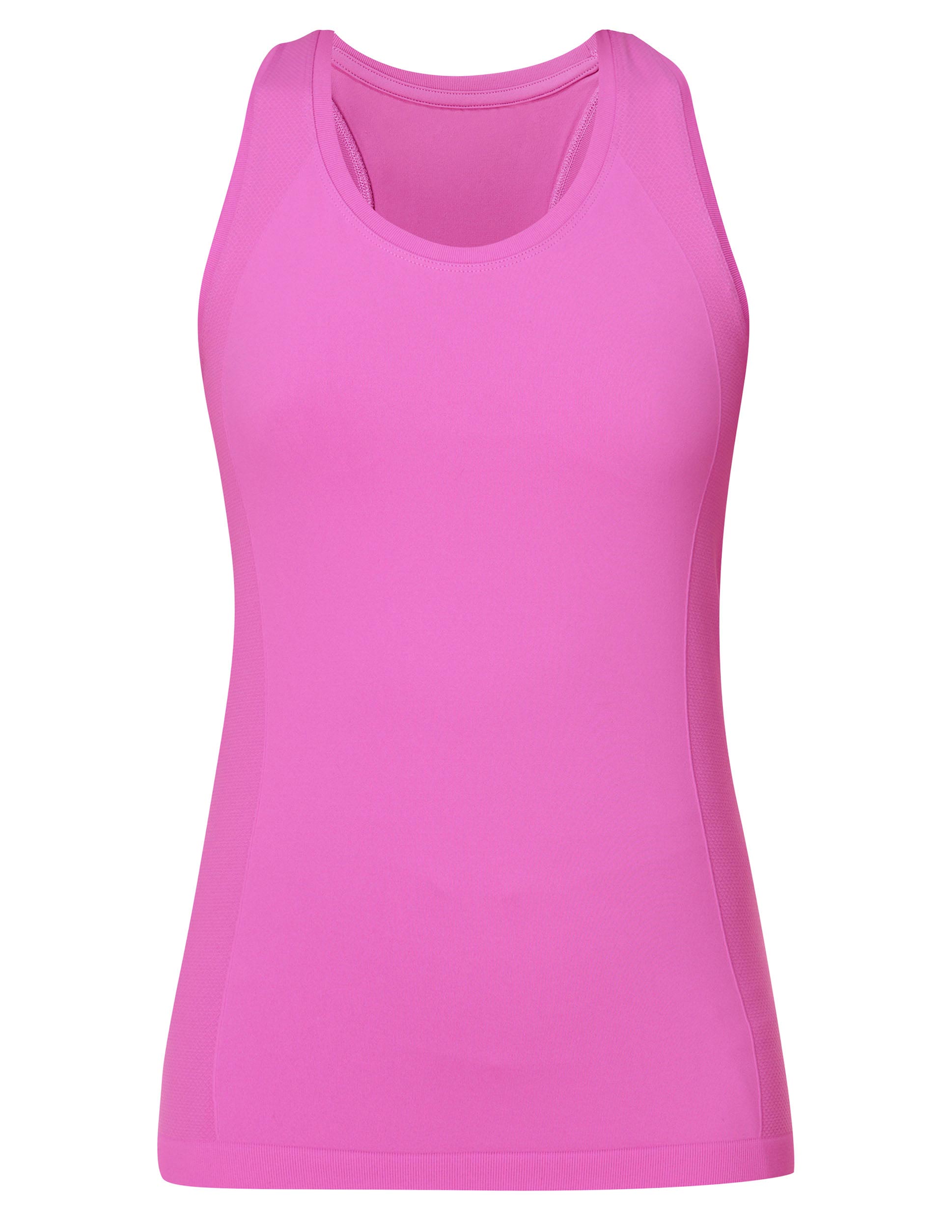 Athletic Seamless Gym Vest for Women - Allium Pink - Breathable Workout Tank Top for Running, Yoga & Fitness Training