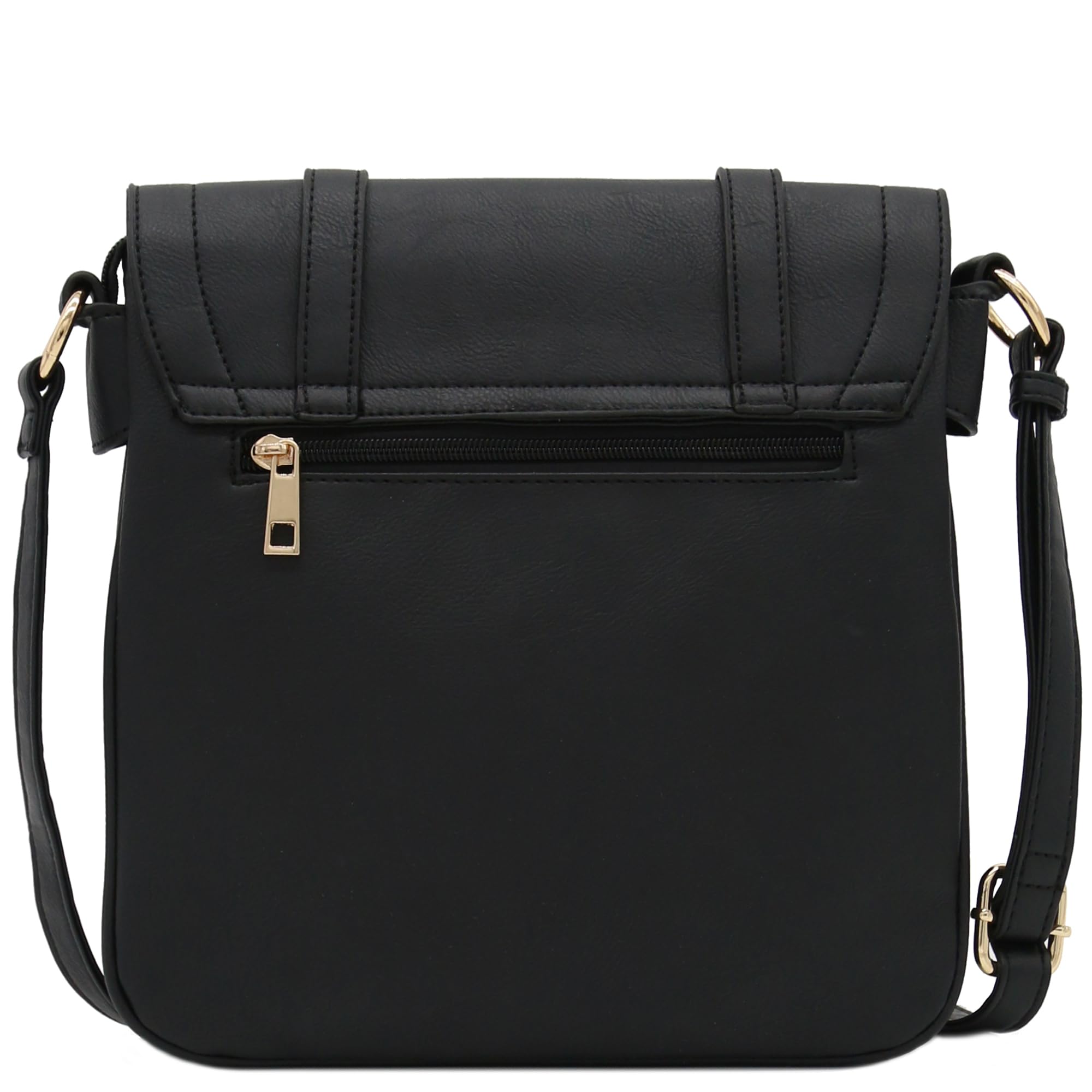 ALYSSA Double Compartment Large Flapover Crossbody Bag for Women - Stylish Leather Shoulder Purse with Adjustable Strap, Perfect for Work, Travel & Everyday Use