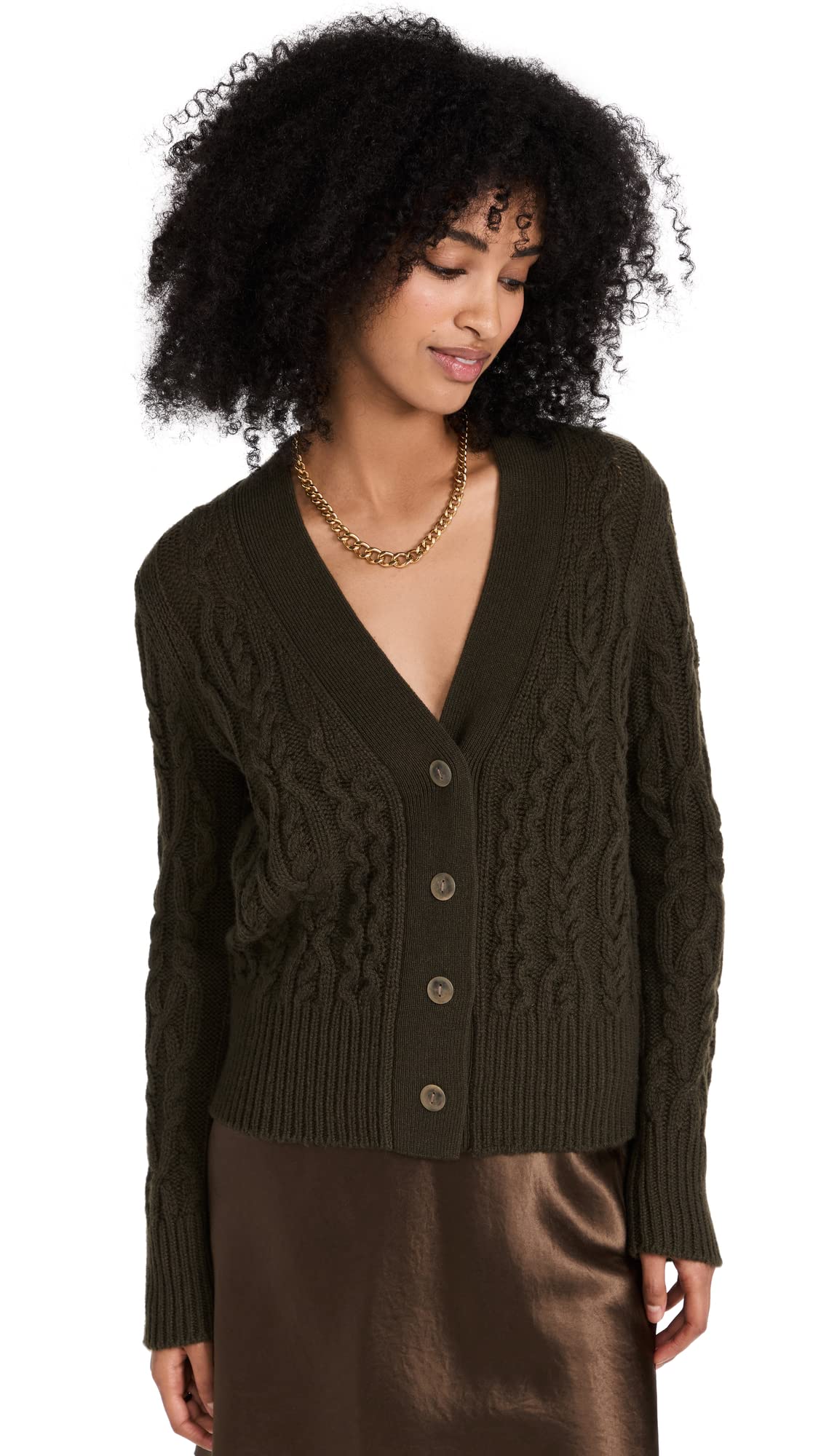 Vince Women's Triple Braided Cable Knit Sweater - Soft Wool Pullover for Fall & Winter - Perfect for Office, Date Night & Casual Outings