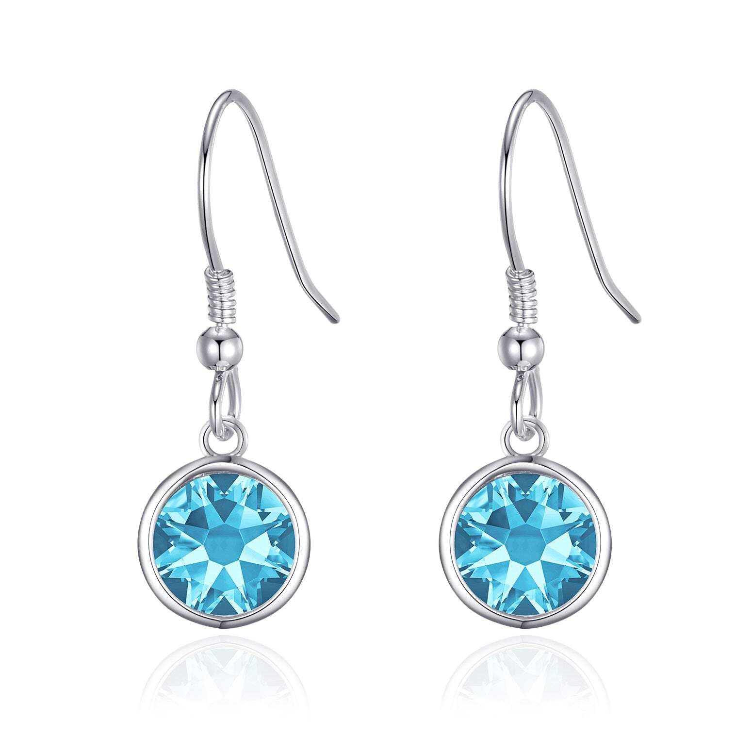 Aquamarine Zirconia Drop Earrings - March Birthstone Jewelry for Women