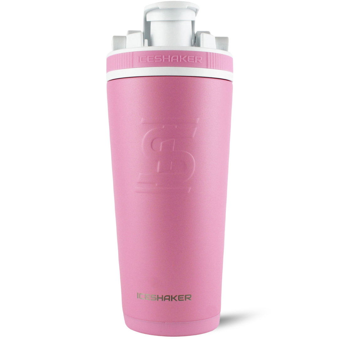 Custom 26oz Insulated Stainless Steel Shaker Bottle - Pink - Perfect for Protein Shakes, Gym Workouts & Post-Workout Recovery