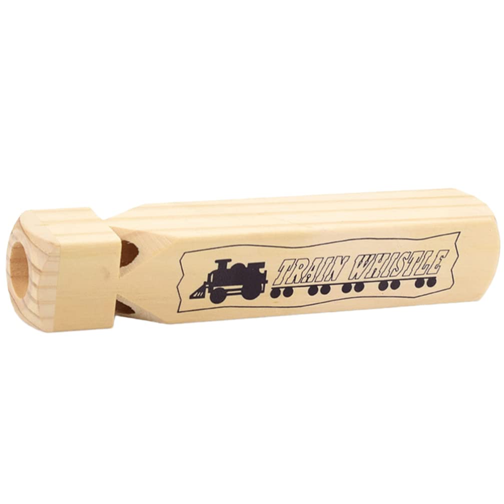Alipis Wooden Train Whistle - Natural Wood Musical Instrument Toy for Kids, Party Favors & Educational Sound Maker - Perfect for Birthday Parties, Train-Themed Events & Early Childhood Learning
