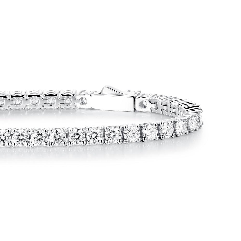 3.5 CT Classic Round Moissanite Tennis Bracelet for Women - Elegant Jewelry Gift for Wedding, Anniversary & Special Occasions