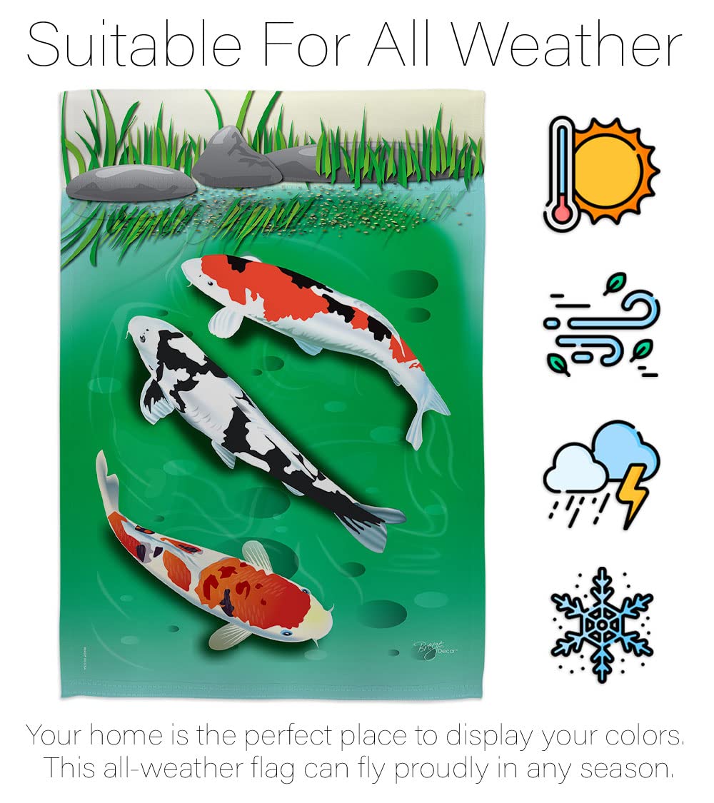 Koi Coastal Flag Set 28x40 - House Decor for Outdoor & Garden