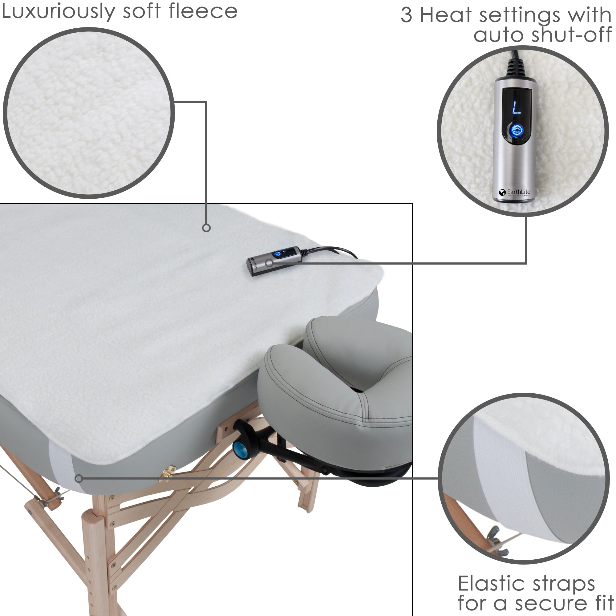 Earthlite Professional Massage Table Warmer - Heating Pad for Spa, Physical Therapy & Home Use - Electric Blanket for Comfort & Relaxation