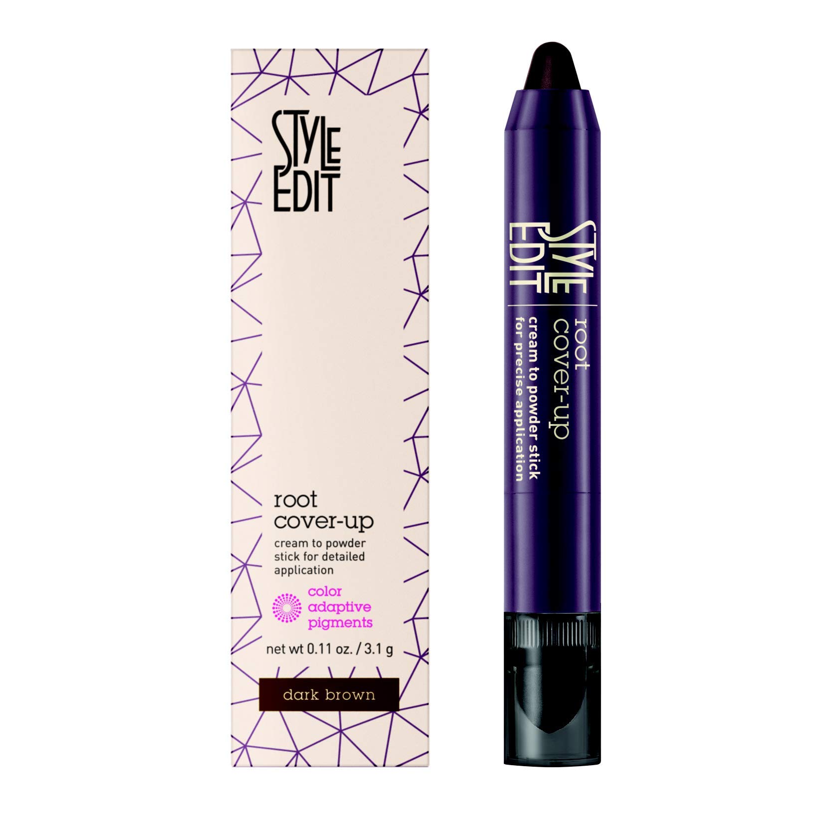Style Edit Root Touch Up Powder, Concealer Spray & Cover Up Stick for Gray Hair & Roots – Dark Brown | Quick Fix for Roots Between Salon Visits, Travel & Everyday Use