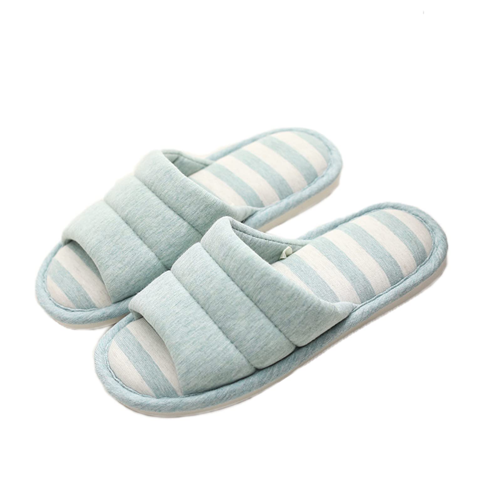 Washable Open-Toe House Slippers for Men & Women - Soft Cotton Indoor Slip-On Slippers with Non-Slip Sole | Cozy Home & Bedroom Shoes for Couples & Families | Perfect for Relaxing, Lounging & Comfortable Home Wear