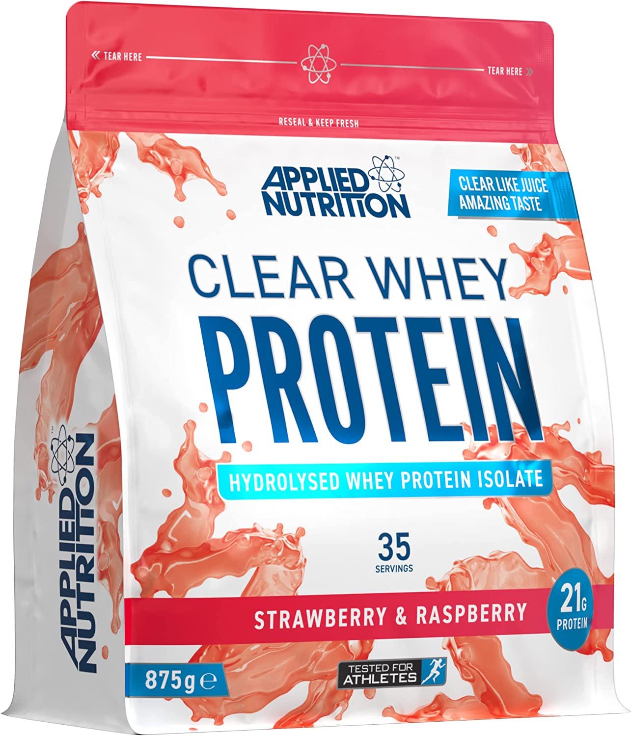 Applied Nutrition Clear Whey Isolate Protein Powder - 875g (35 Servings) | Low-Calorie Post-Workout Recovery & Muscle Building Supplement for Athletes & Fitness Enthusiasts