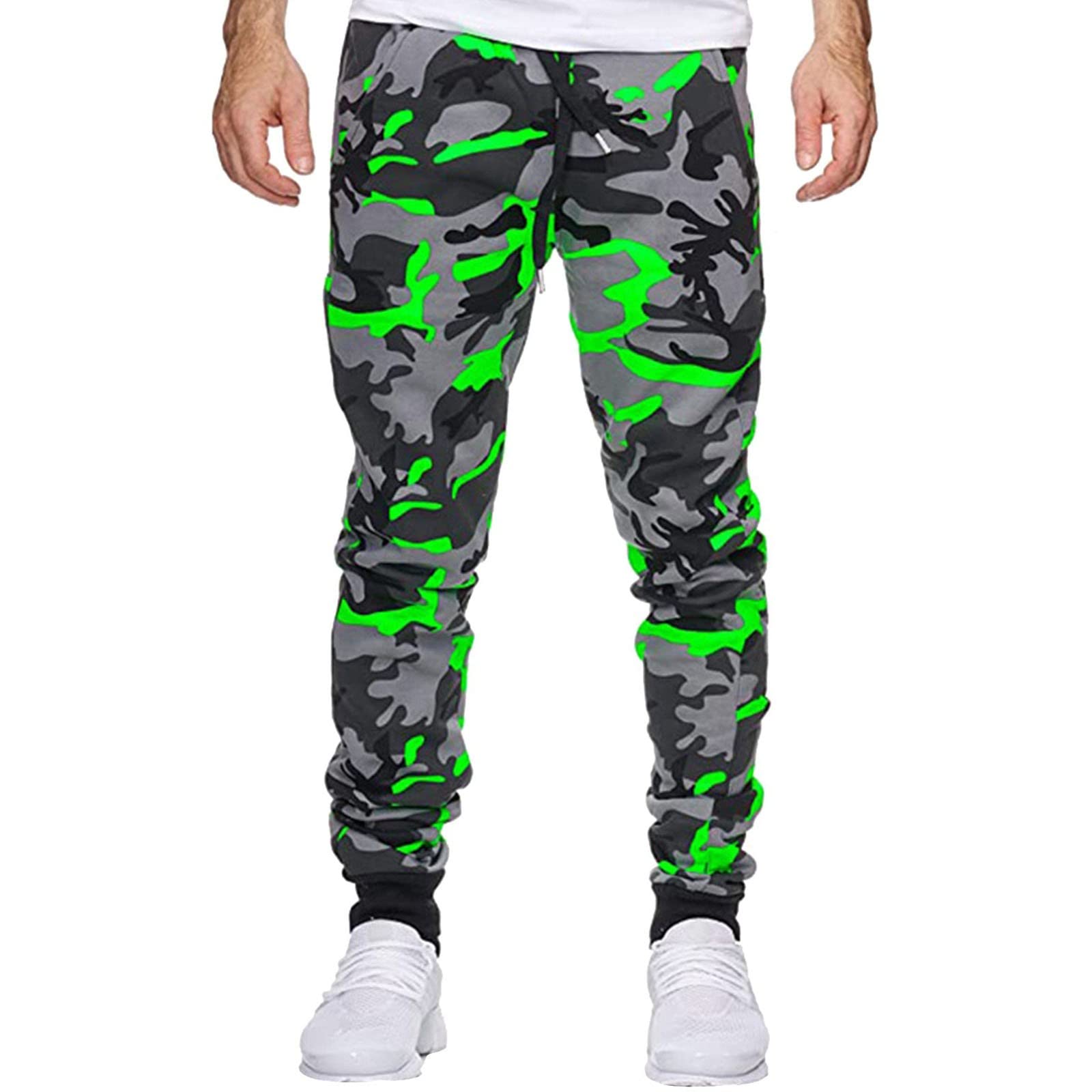 Camouflage Men's Jogging Pants - Vintage Print Sports Trousers for Fitness & Running | Comfortable Casual Workout Pants for Outdoor Activities, Gym & Streetwear