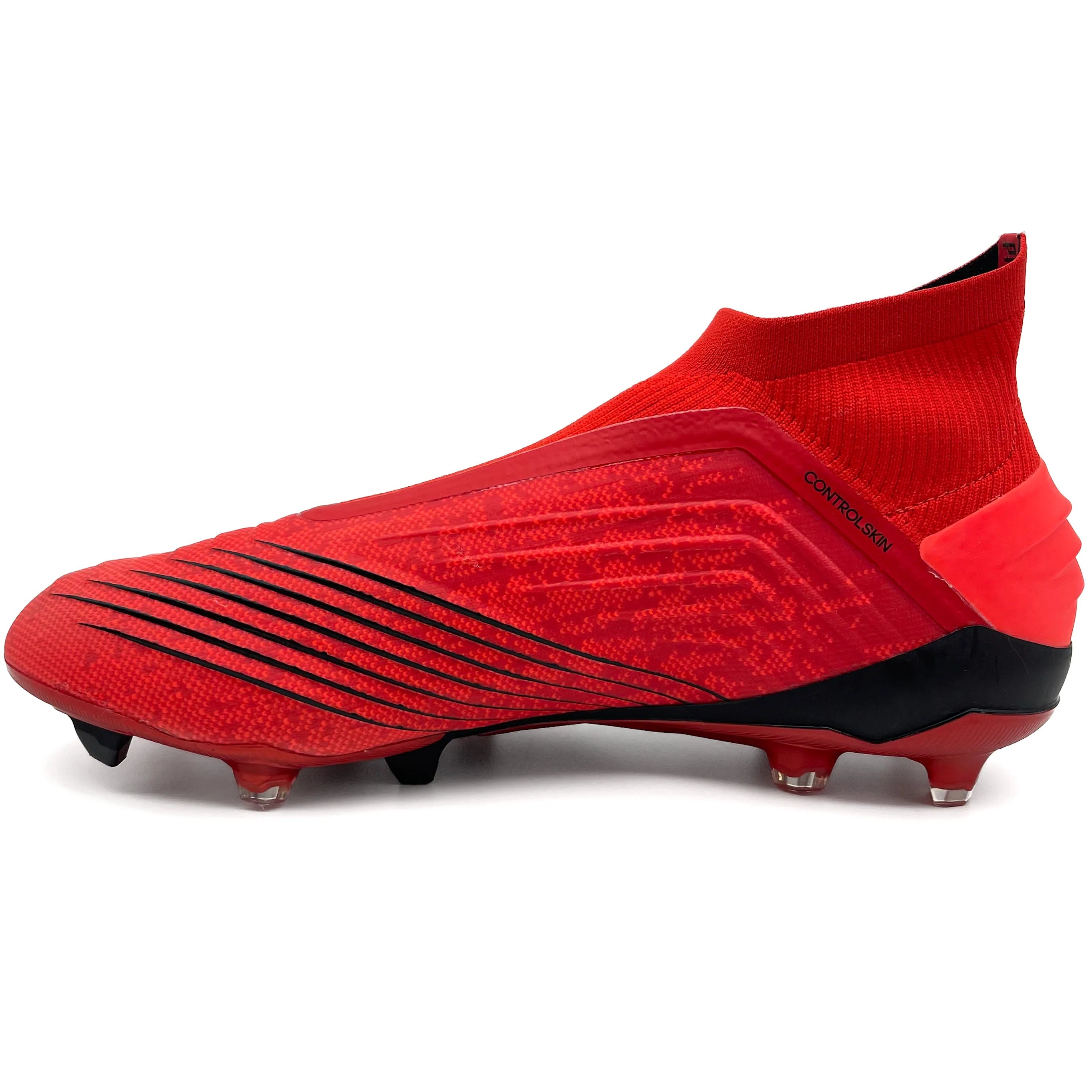 Adidas Predator 19+ FG Soccer Cleats - Men's Football Shoes in Action Red | Firm Ground for Outdoor Matches & Training