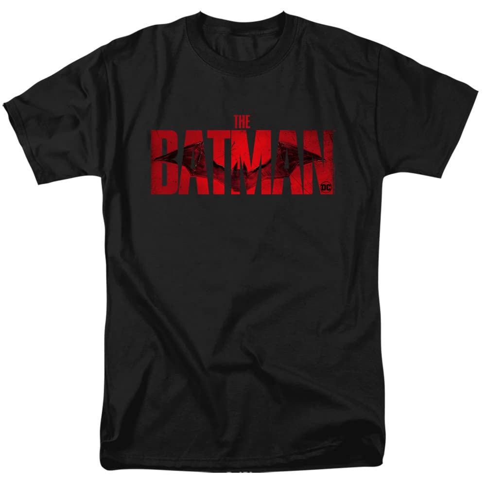 The Batman (2022) Movie Crimson Drawn Bat Logo Unisex Adult T-Shirt | Superhero Graphic Tee for Men & Women | Perfect for Cosplay, Halloween & Comic Con