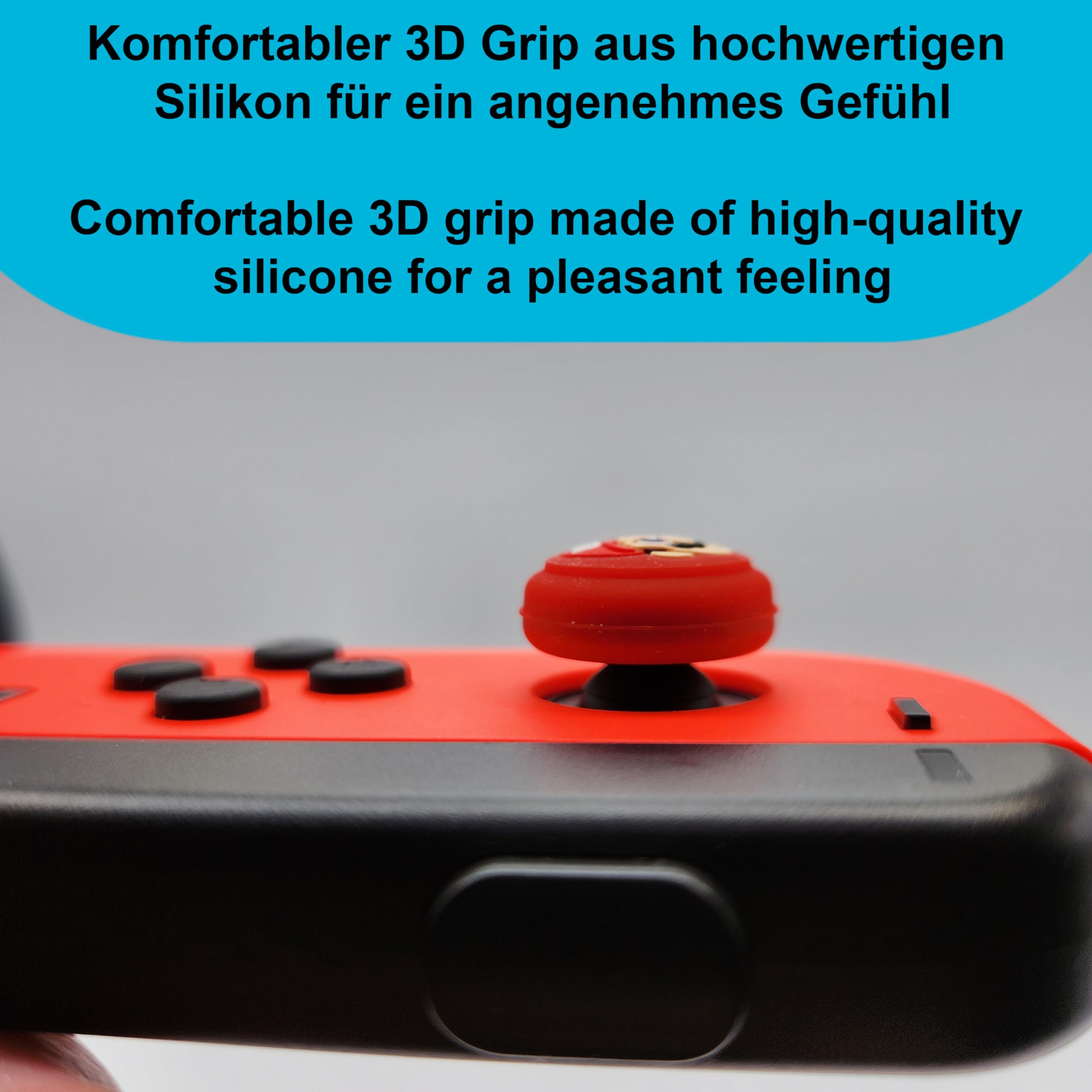MatoSan 8X Joystick Thumb Grips Caps for Nintendo Switch Joy-Con & Lite & OLED - Protective Silicone Thumbstick Covers for Better Grip & Comfort | Gaming Accessories for Enhanced Control & Durability