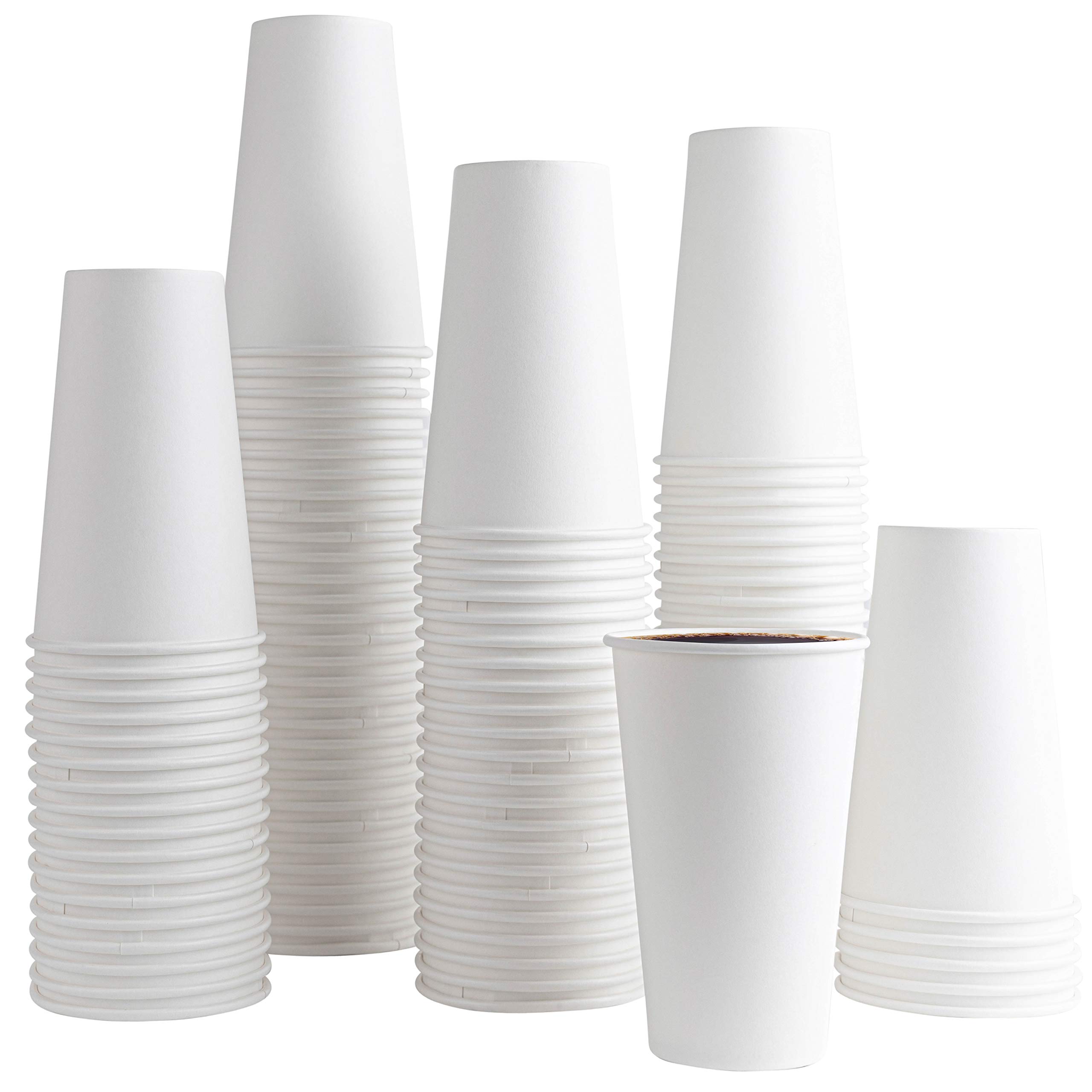 200 Pack 12oz Disposable Paper Coffee Cups - Insulated Hot & Cold Drink Cups for Espresso, Tea, Hot Chocolate - Perfect for Office, Cafes, Parties & Home Use
