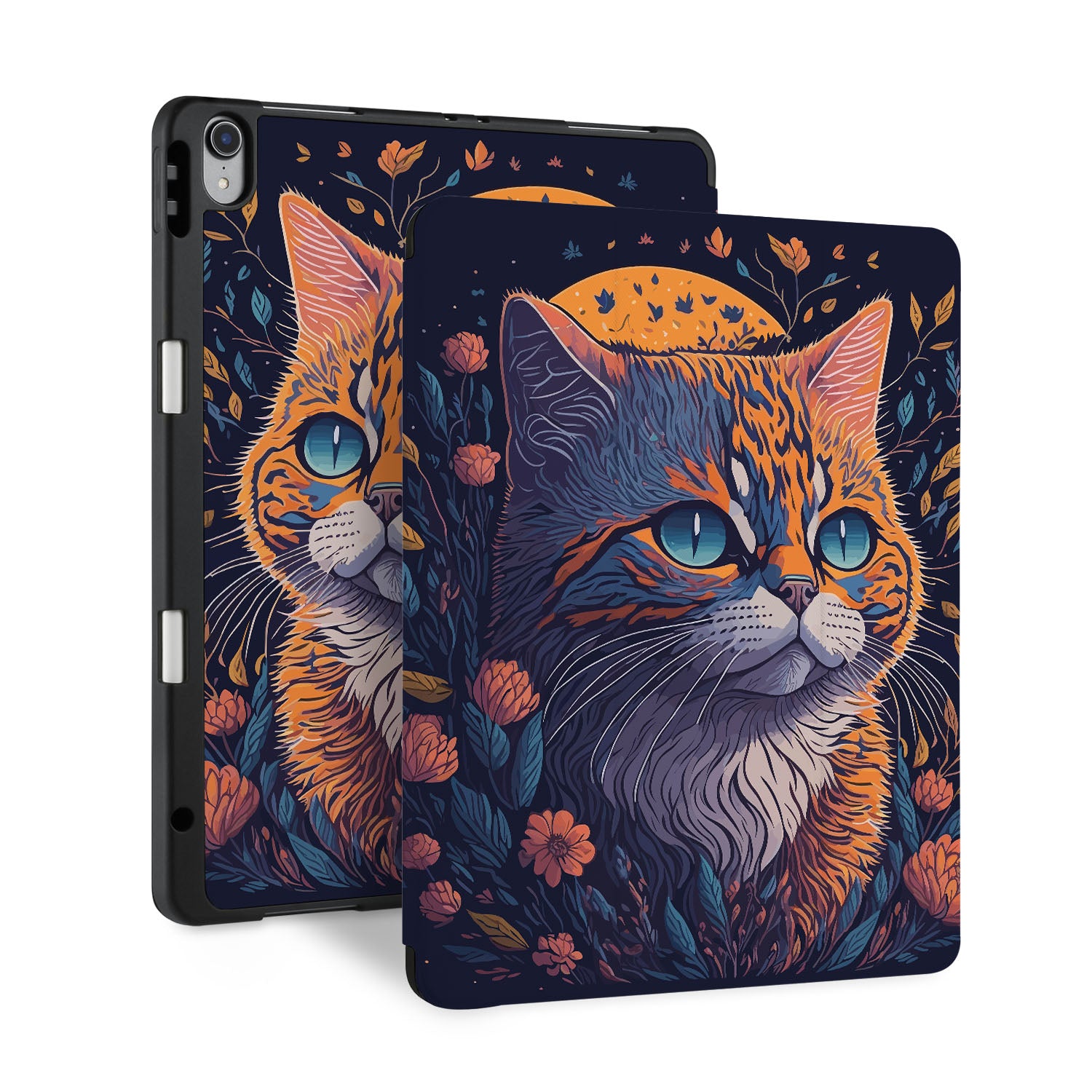Cute Cat iPad Trifold Stand Case - Lightweight Protective Cover for iPad Air/Pro with Auto Sleep/Wake | Perfect for Work, School & Travel