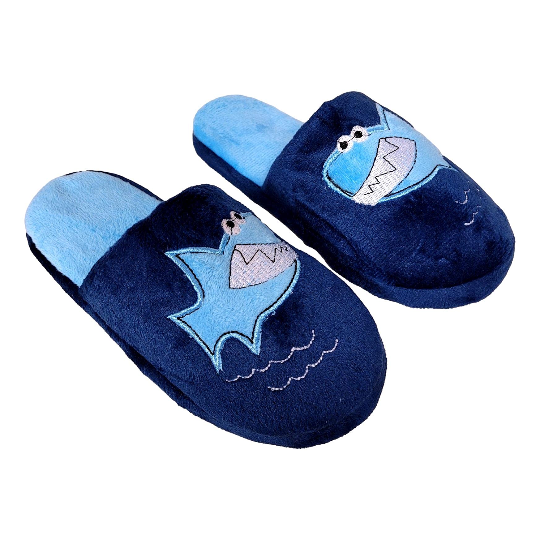 Happy Shark Slippers for Boys - Soft & Comfortable House Shoes for Kids - Perfect for Indoor Play, Lounging & Gift Giving