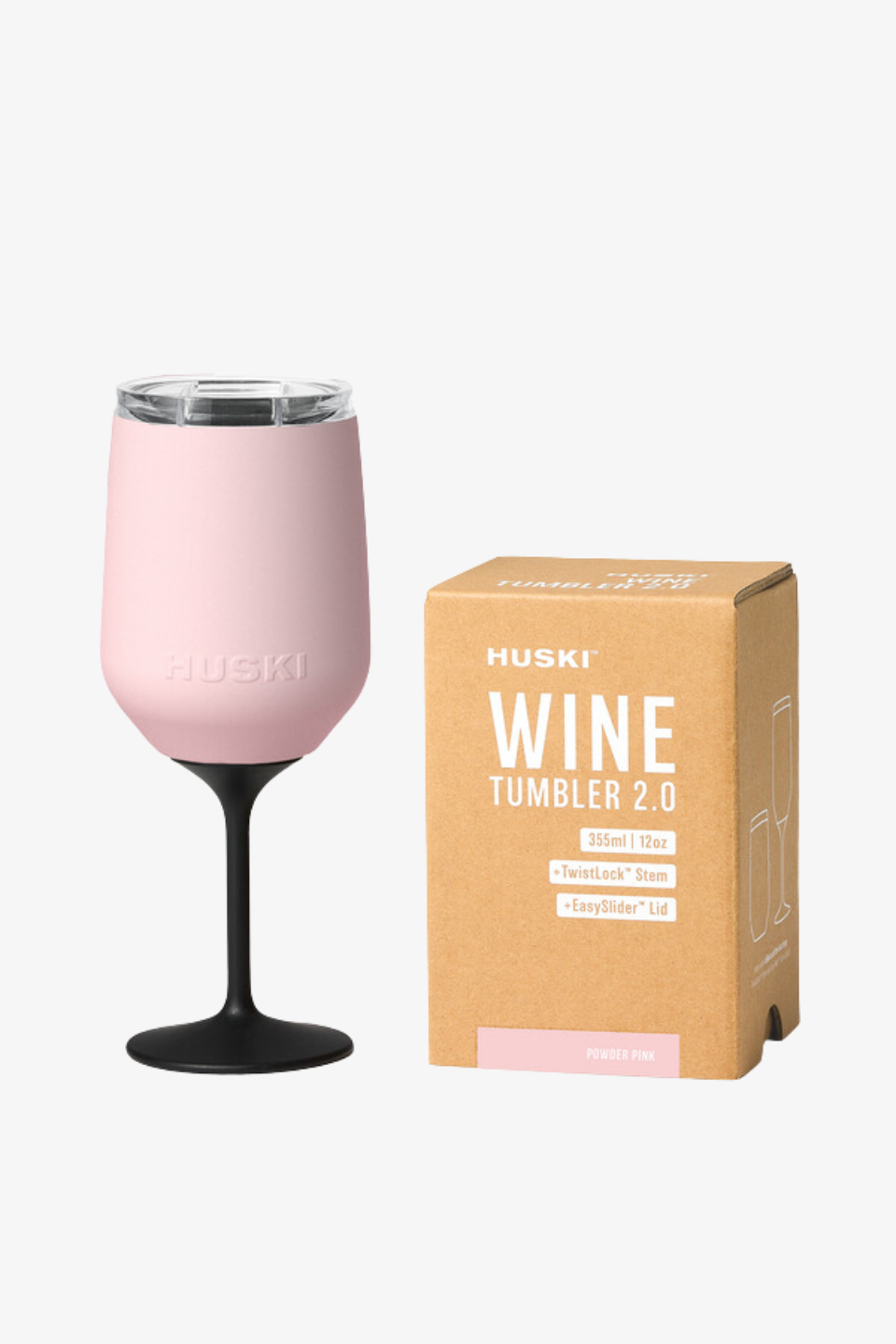 Elegant Powder Pink 2.0 Stemmed Wine Tumbler - Perfect for Parties, Weddings & Romantic Dinners - Insulated Stainless Steel Cup for Chilled Beverages