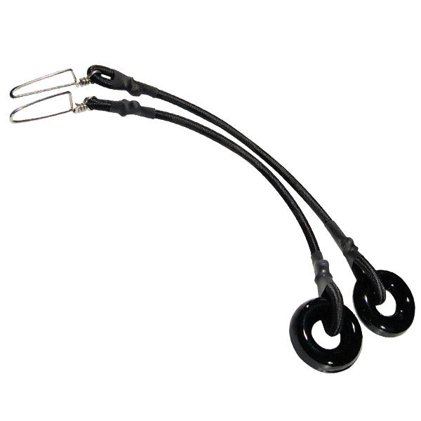 Premium Black Glass Ring Snubbers for Fishing Rods - Durable Saltwater & Freshwater Fishing Accessories - Ideal for Trolling, Casting & Surf Fishing