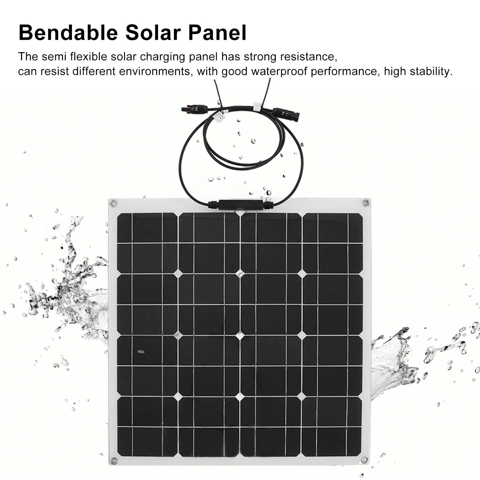 EXCLUZO Foldable Solar Charger - 100W Portable Solar Panel with Weatherproof Design for RV, Camping, Hiking & Outdoor Adventures | Lightweight & Flexible Power Solution for Off-Grid Living