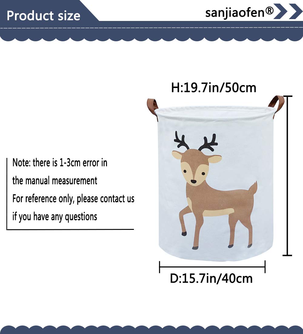 Collapsible Deer Laundry Hamper for Kids - Baby Storage Basket, Nursery Toy Organizer & Boys Room Decor | Perfect for Clothes, Toys & Nursery Organization
