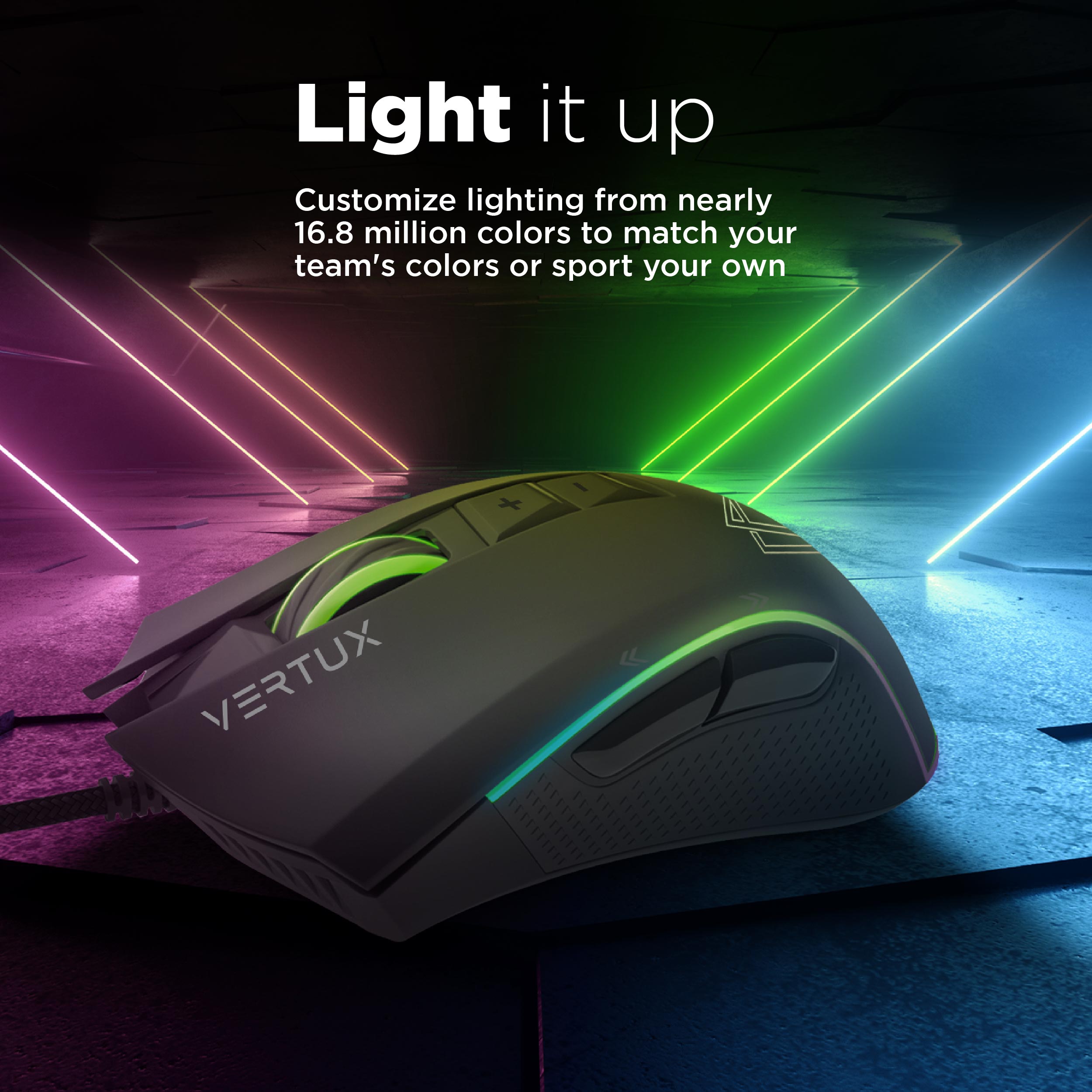 ActFast Ultimate Performance Gaming Mouse - High Precision RGB Wired Mouse for PC, Mac, Laptop - Perfect for FPS, MOBA, eSports & Office Work