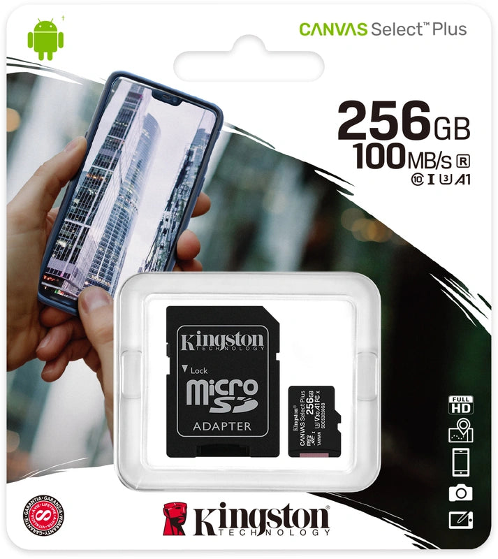 256GB MicroSD Card Class 10 High Speed Memory Card for Smartphones, Cameras, Drones - Perfect for 4K Video Recording & Fast Data Transfer