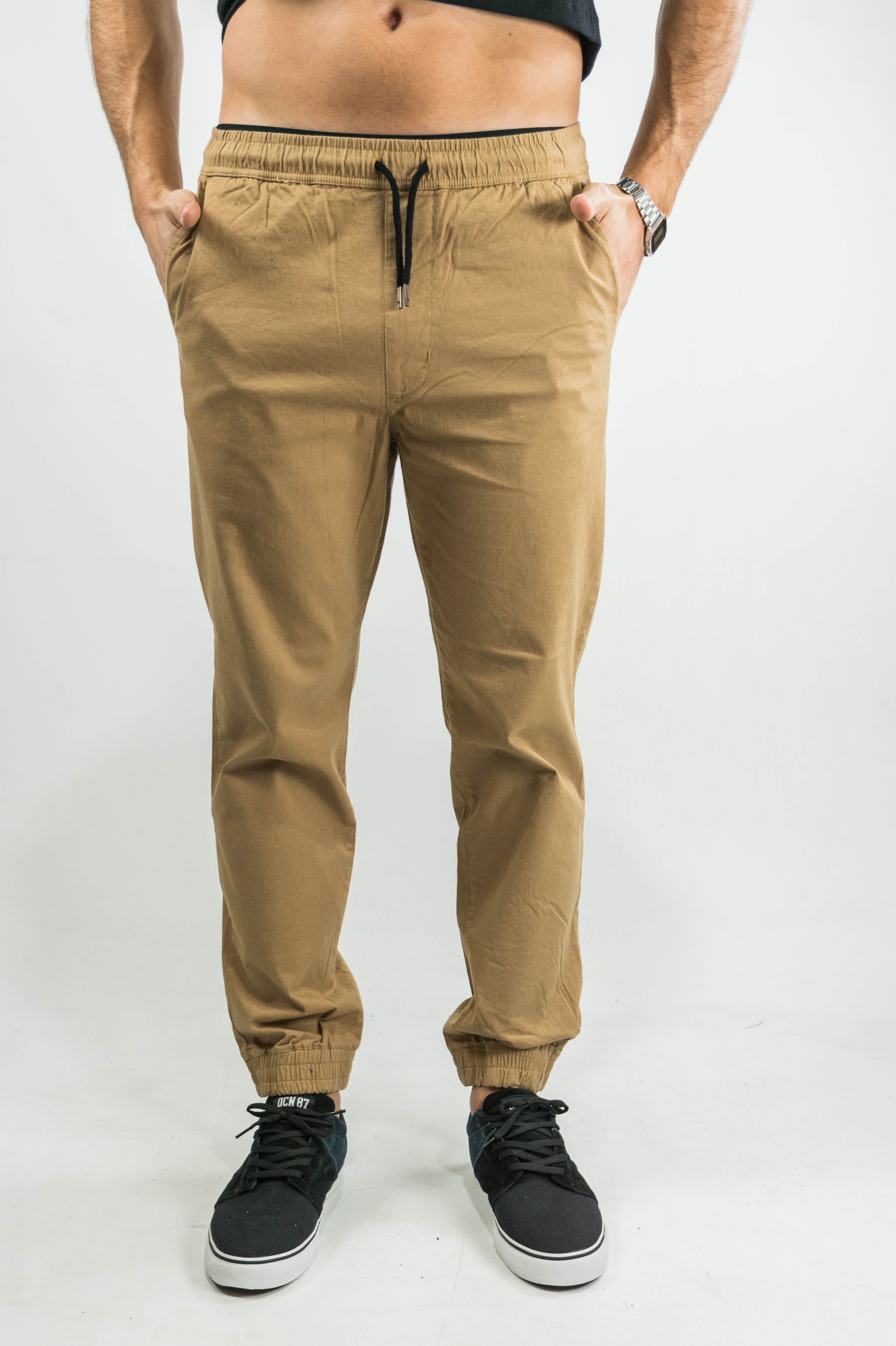 Men's Jogger Pants OCN H Silo in Camel Color - Comfortable Casual Sweatpants for Running, Lounge & Everyday Wear