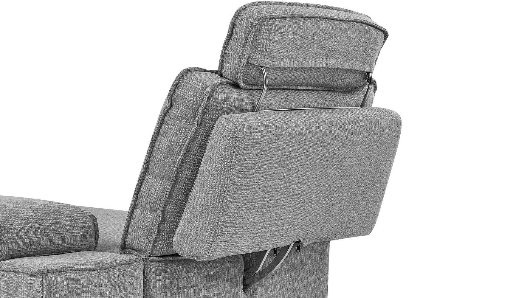 Zuri Furniture Modern Light Grey Fabric Sondra Sectional Sofa with Right Chaise - Contemporary Living Room Couch for Small Spaces & Apartments