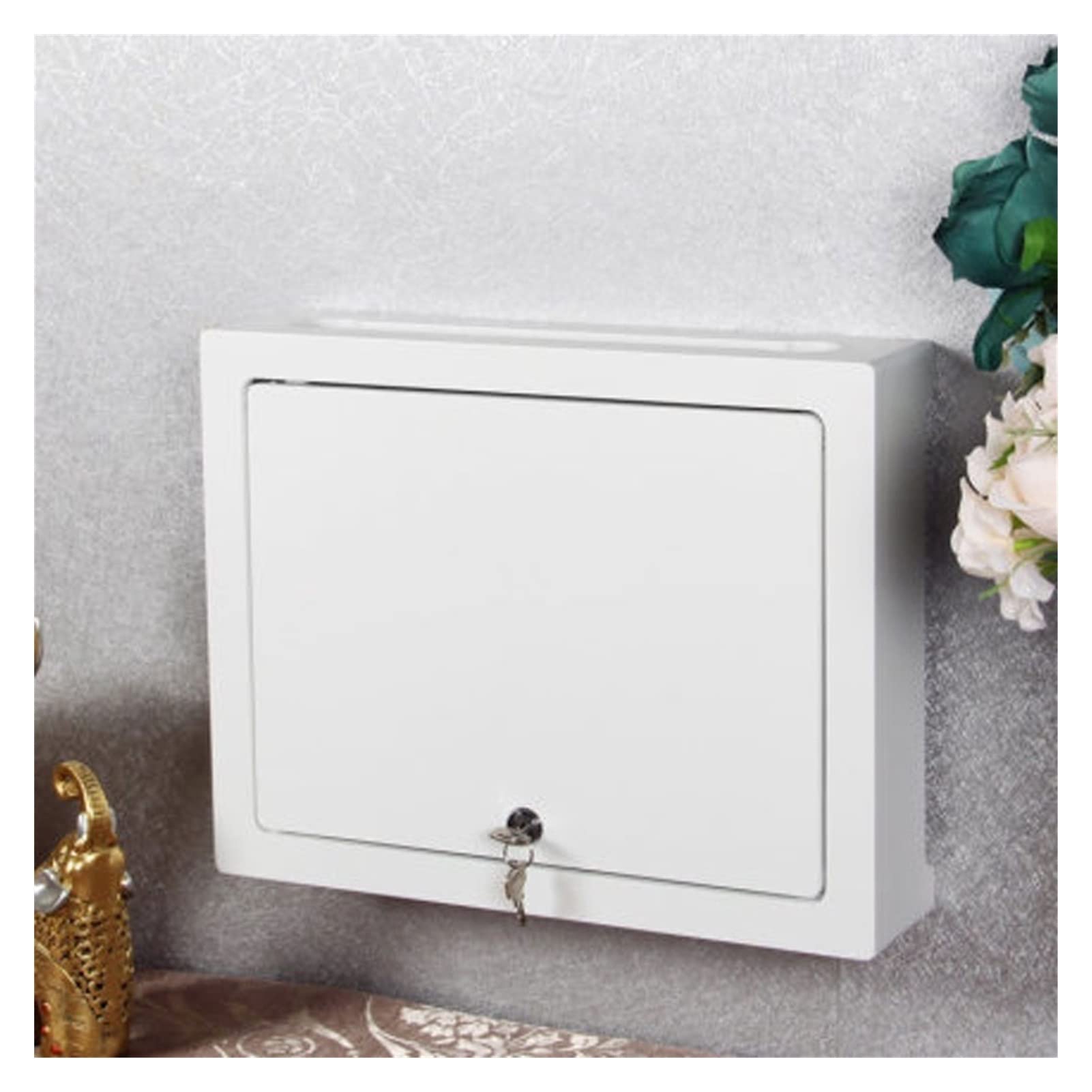 Wall Mount Router Shelf - White Network Set-Top Box Storage Organizer for WiFi Modem, Cable Box & Electronics | Perfect for Living Room, Bedroom or Office Organization