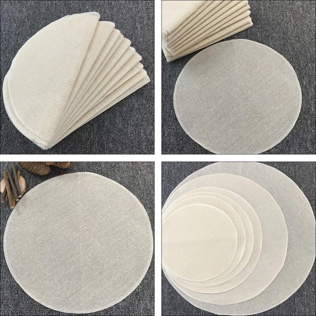 Hemoton 10-Piece Silicone Steamer Liners Set - Reusable Dumpling, Bao Bun & Bread Steaming Pads - Round Cotton & Mesh Steamer Cloth for Healthy Cooking (Perfect for Dim Sum, Mantou & Homemade Buns)
