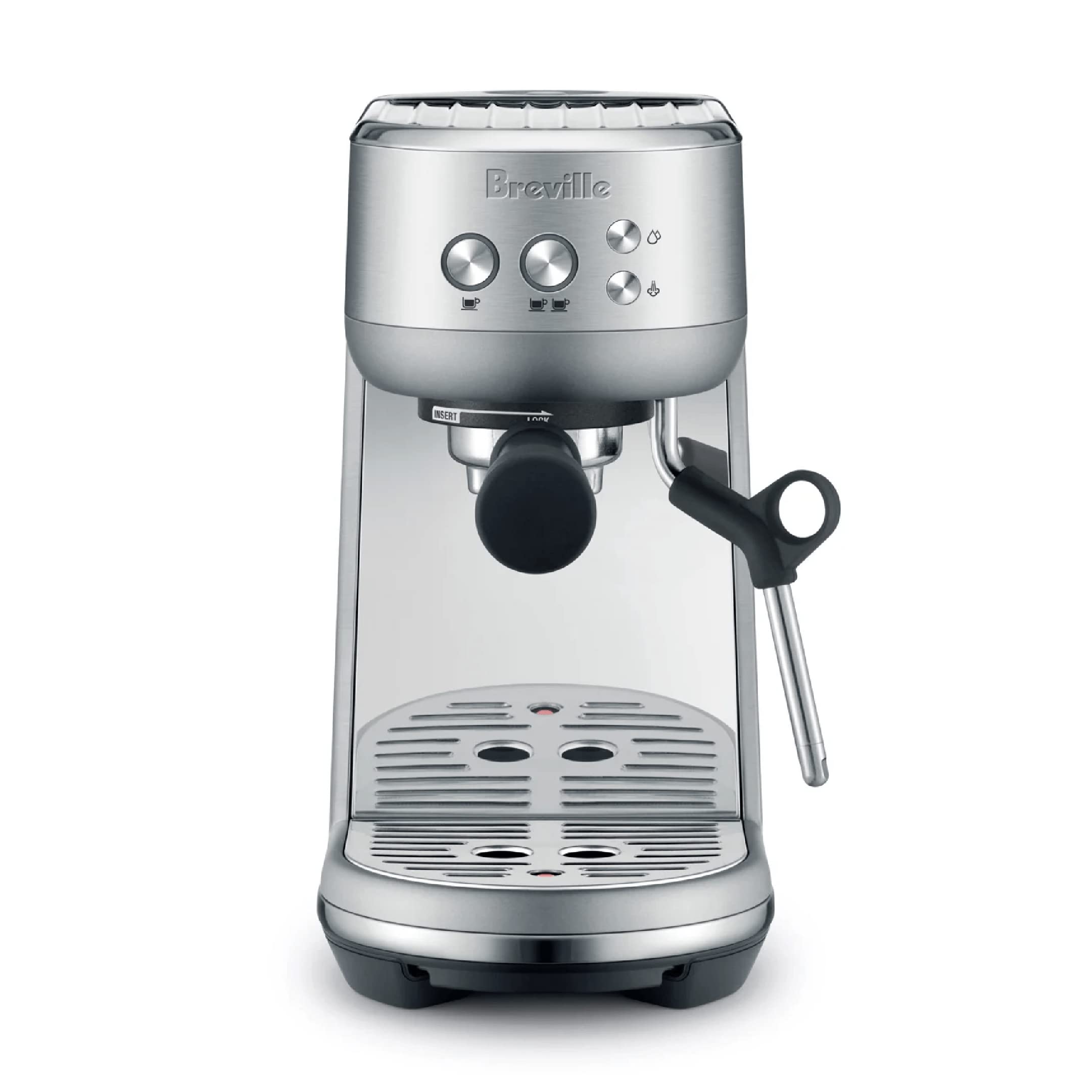 Breville the Bambino Espresso Machine with Auto Milk Frother - Fast 3-Second Heat Up, Stainless Steel Espresso Maker for Home Baristas - Perfect for Lattes, Cappuccinos & Americanos (BES450BSS, Brushed Stainless Steel) | Compact Design for Small Kitchens & Office Coffee Stations
