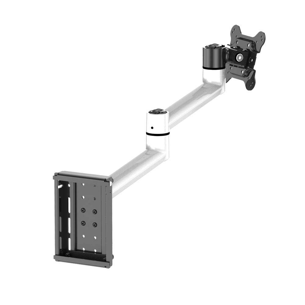 Continews Slat Wall Dual Swivel Supreme Monitor Mount - Adjustable Dual Monitor Stand for Home & Office - Perfect for Ergonomic Workspace Setup, Gaming, and Multi-Tasking