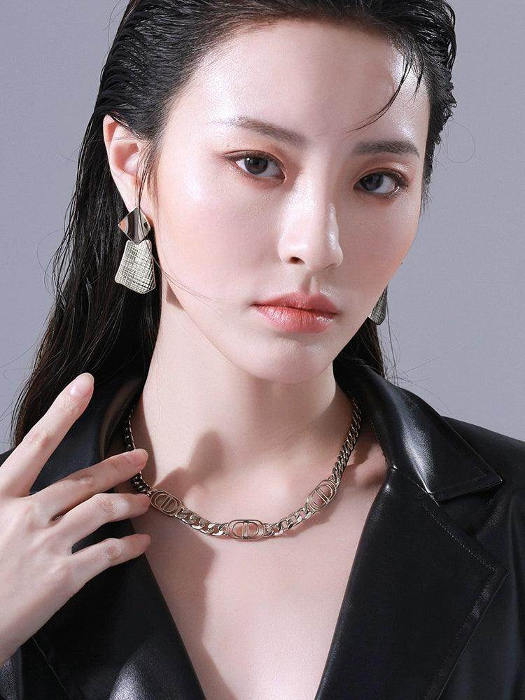 Geometric Metal Drop Earrings - Unique Handmade Dangle Earrings for Women | Perfect for Parties, Weddings & Everyday Wear