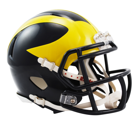 Michigan Wolverines Riddell Speed Mini Helmet - Authentic College Football Collectible for Fans, Display & Gift - Perfect for Game Room, Office Decor & Sports Memorabilia Collection