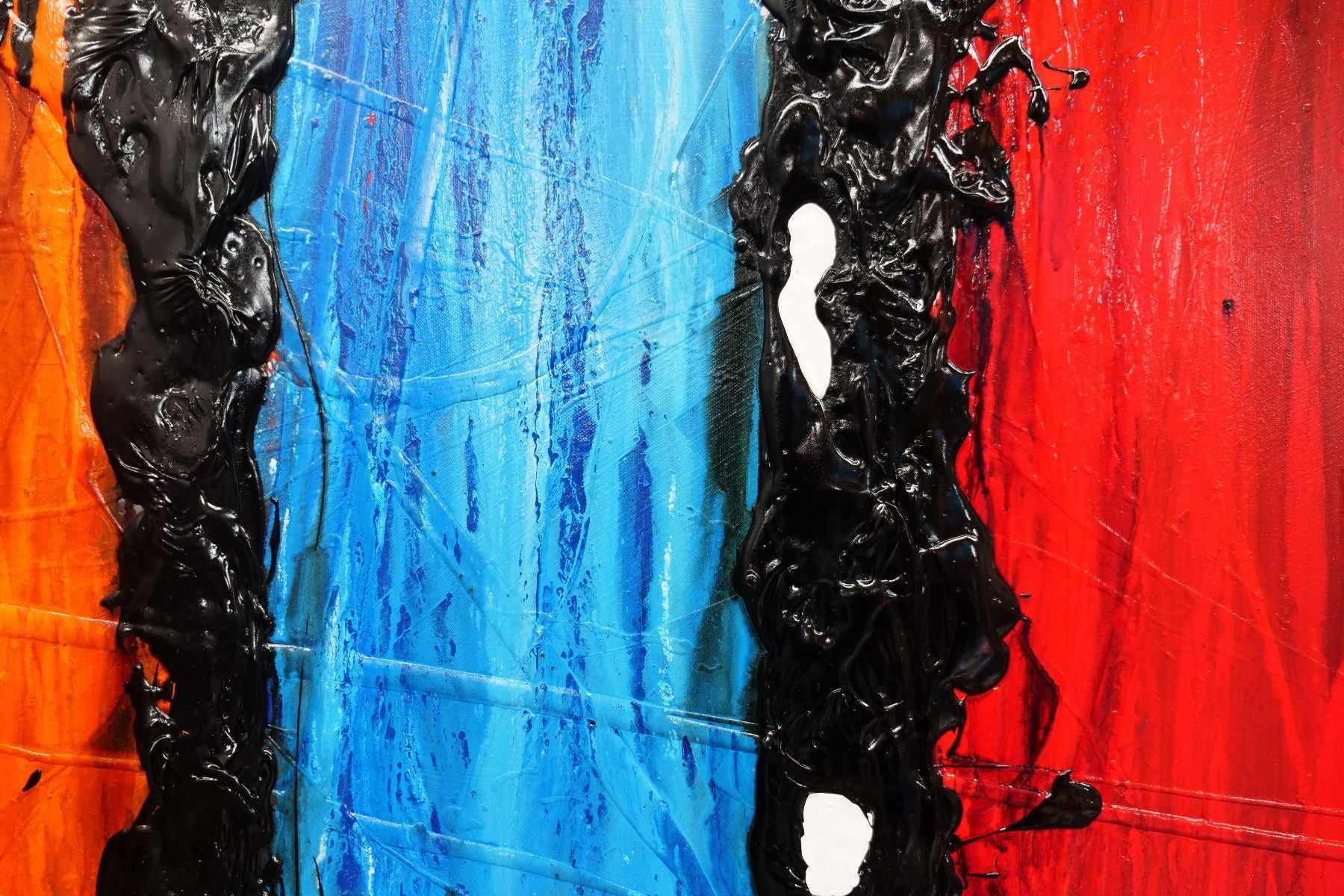 250cm x 150cm Red Abstract Textured Canvas Painting - Modern Wall Art for Living Room, Bedroom & Office Decor | Circus Extravaganza Inspired Artwork