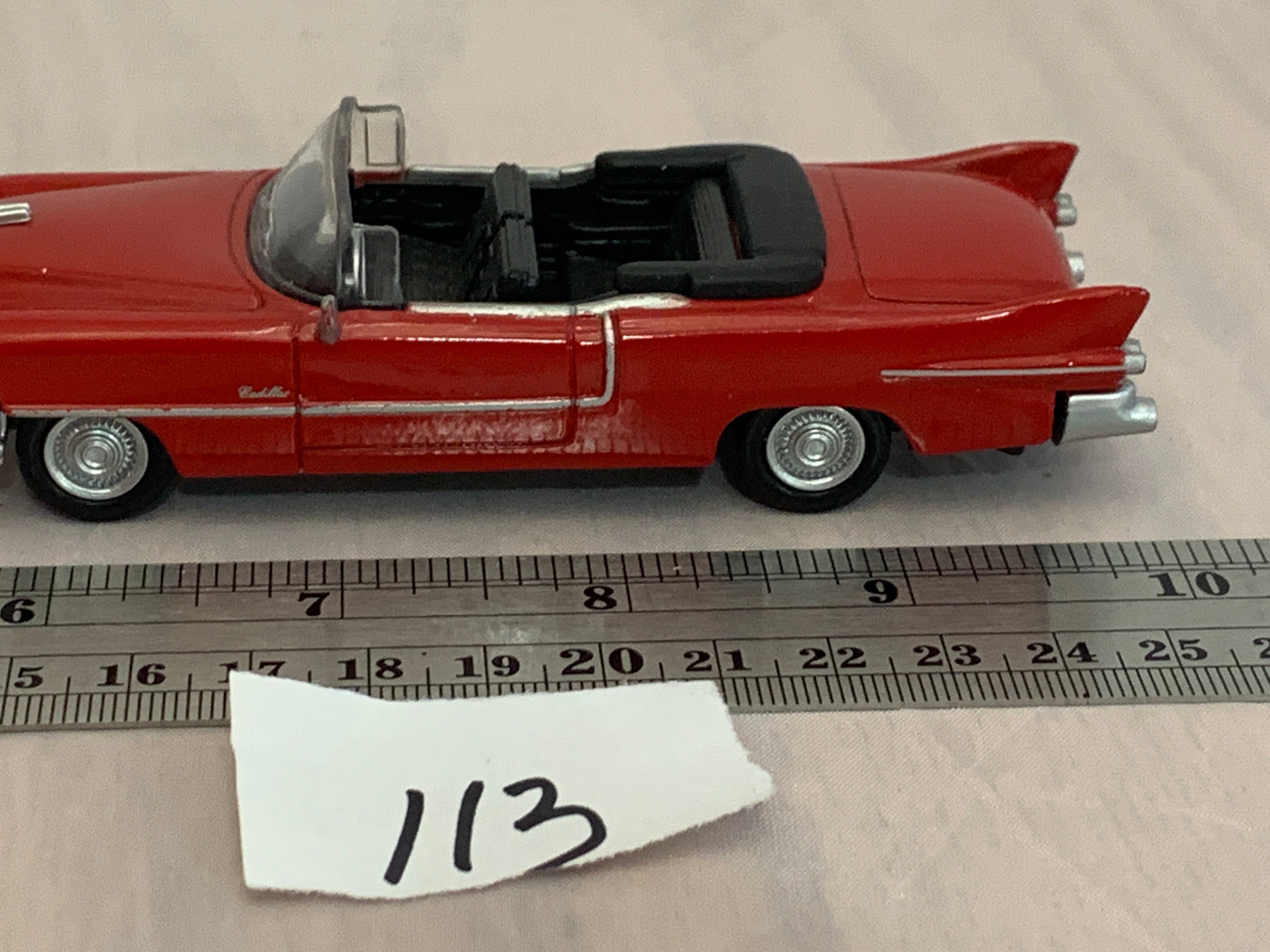 1/43 Scale Diecast 1955 Cadillac Convertible Model Car - Classic Red Vintage Collectible for Display, Gifts, and Car Enthusiasts