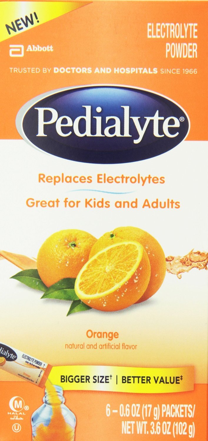Pedialyte Electrolyte Powder Packs - Orange Flavor, 6 Count (Pack of 3) | Hydration Solution for Kids & Adults | Perfect for Sports, Travel & Recovery