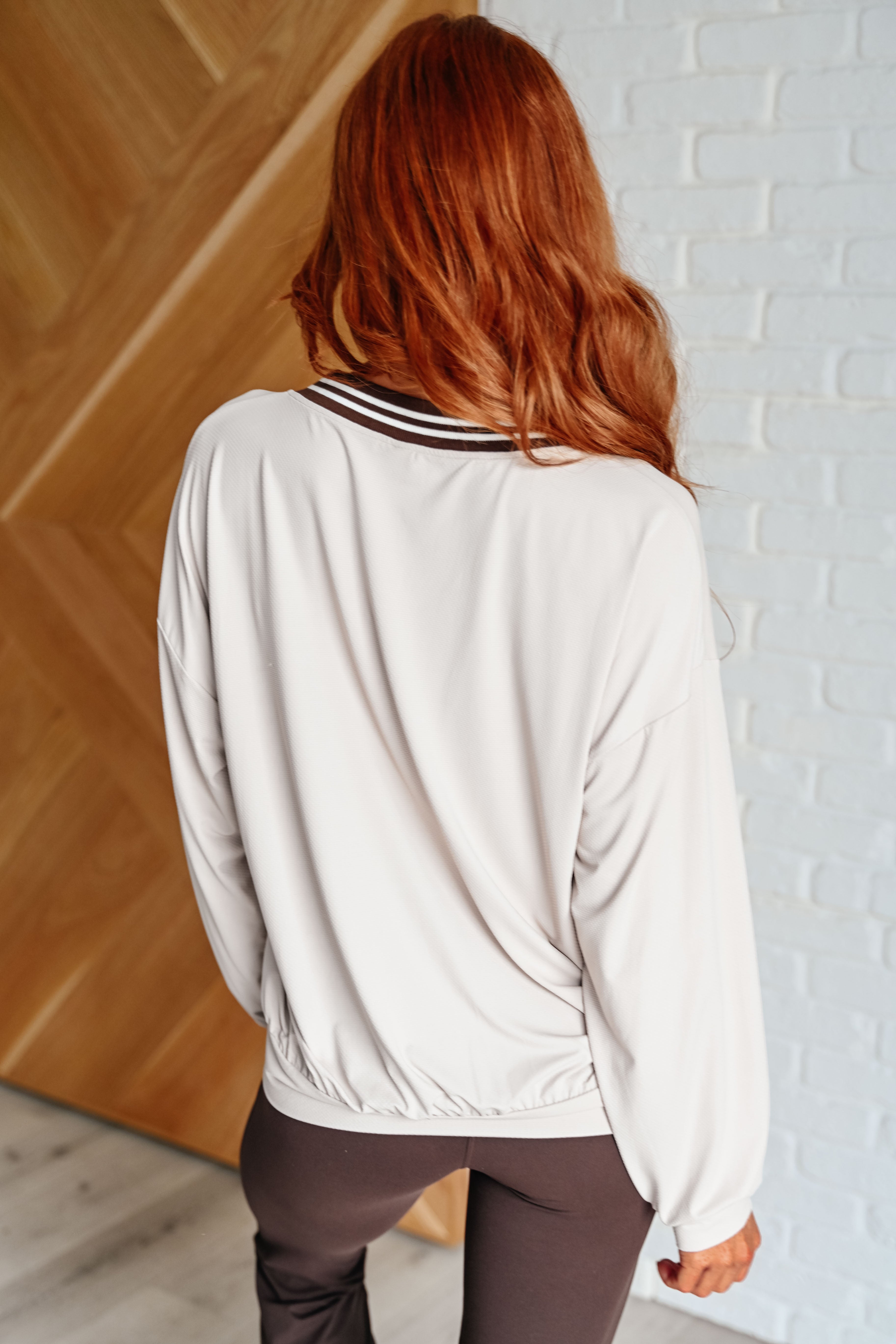 All Out Comfort V Neck Pullover Sweater - Soft Mocha Cream Women's Knit Top for Casual Wear & Layering | Cozy Fall & Winter Fashion